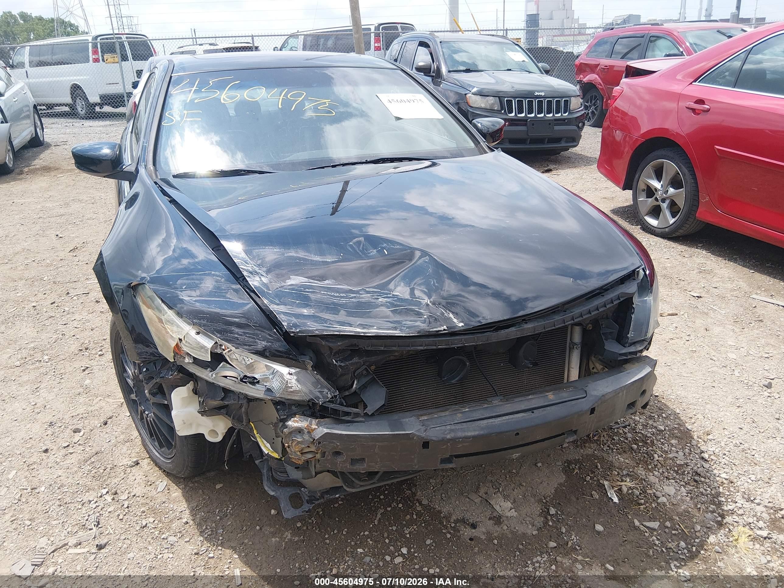 2012 Honda Accord 2.4 Ex-l Черный vin: 1HGCS1B87CA015482