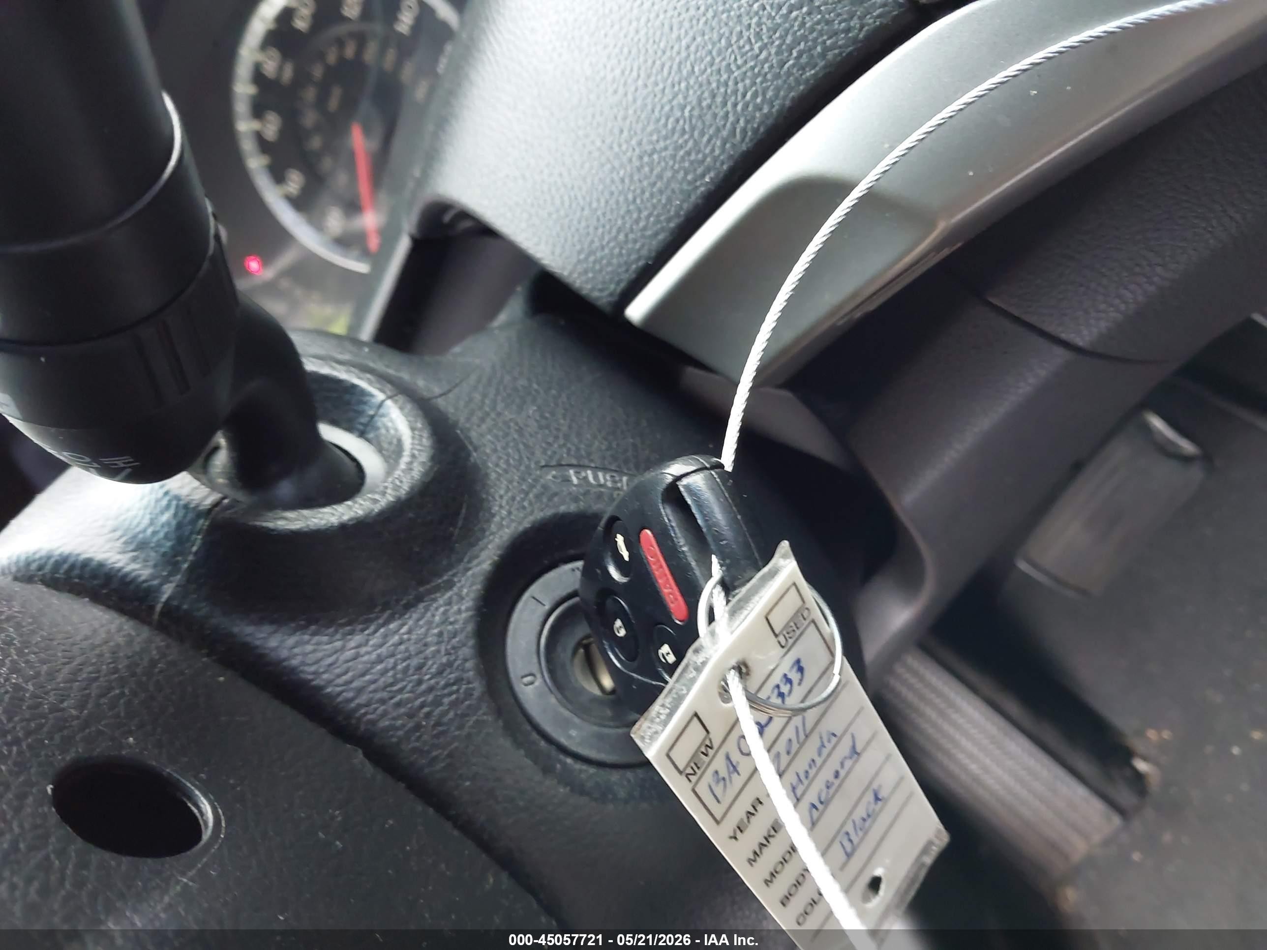 2011 Honda Accord 2.4 Ex-l Black vin: 1HGCS1B88BA005333