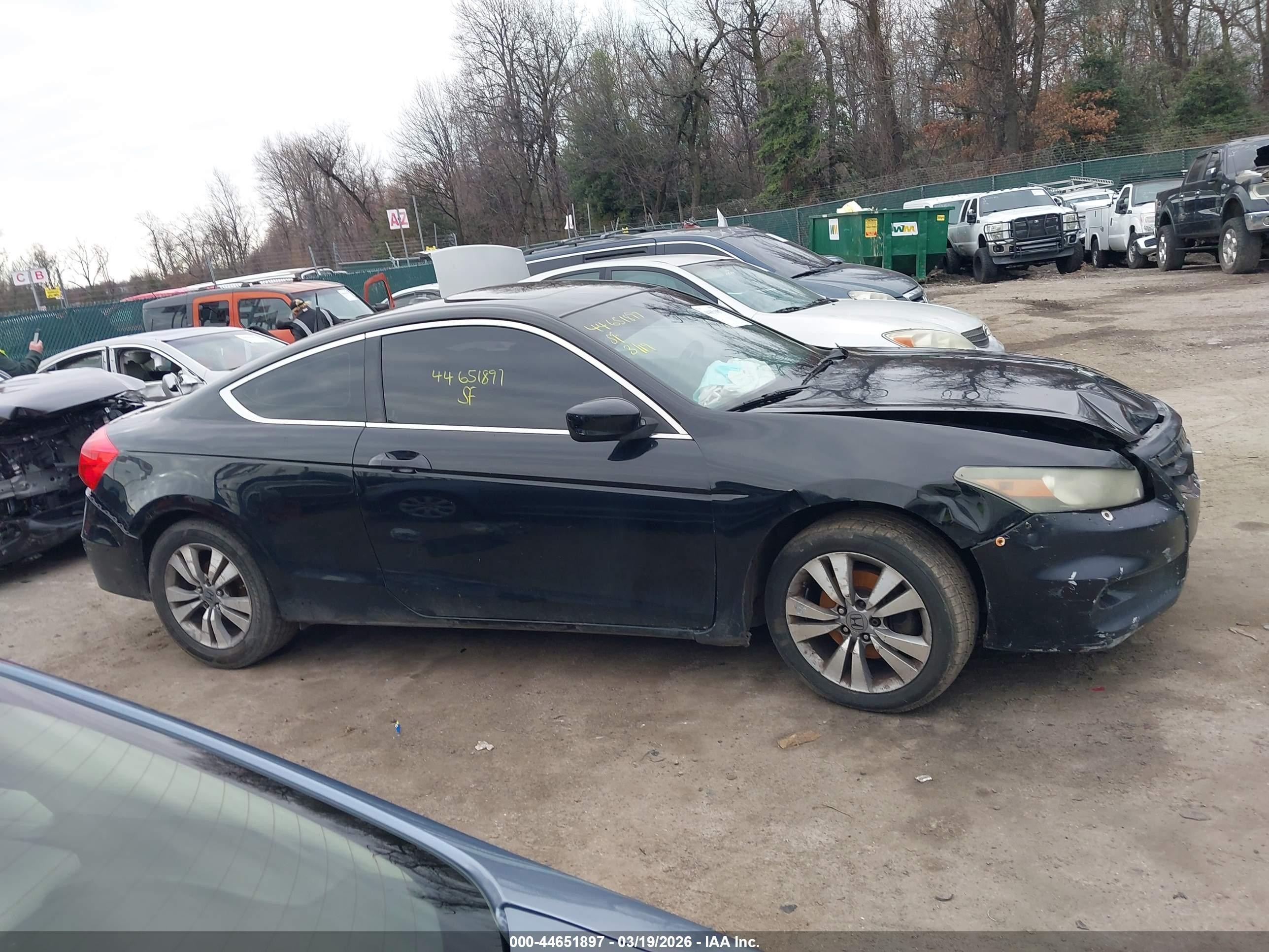 2011 Honda Accord 2.4 Ex-l Black vin: 1HGCS1B88BA007048