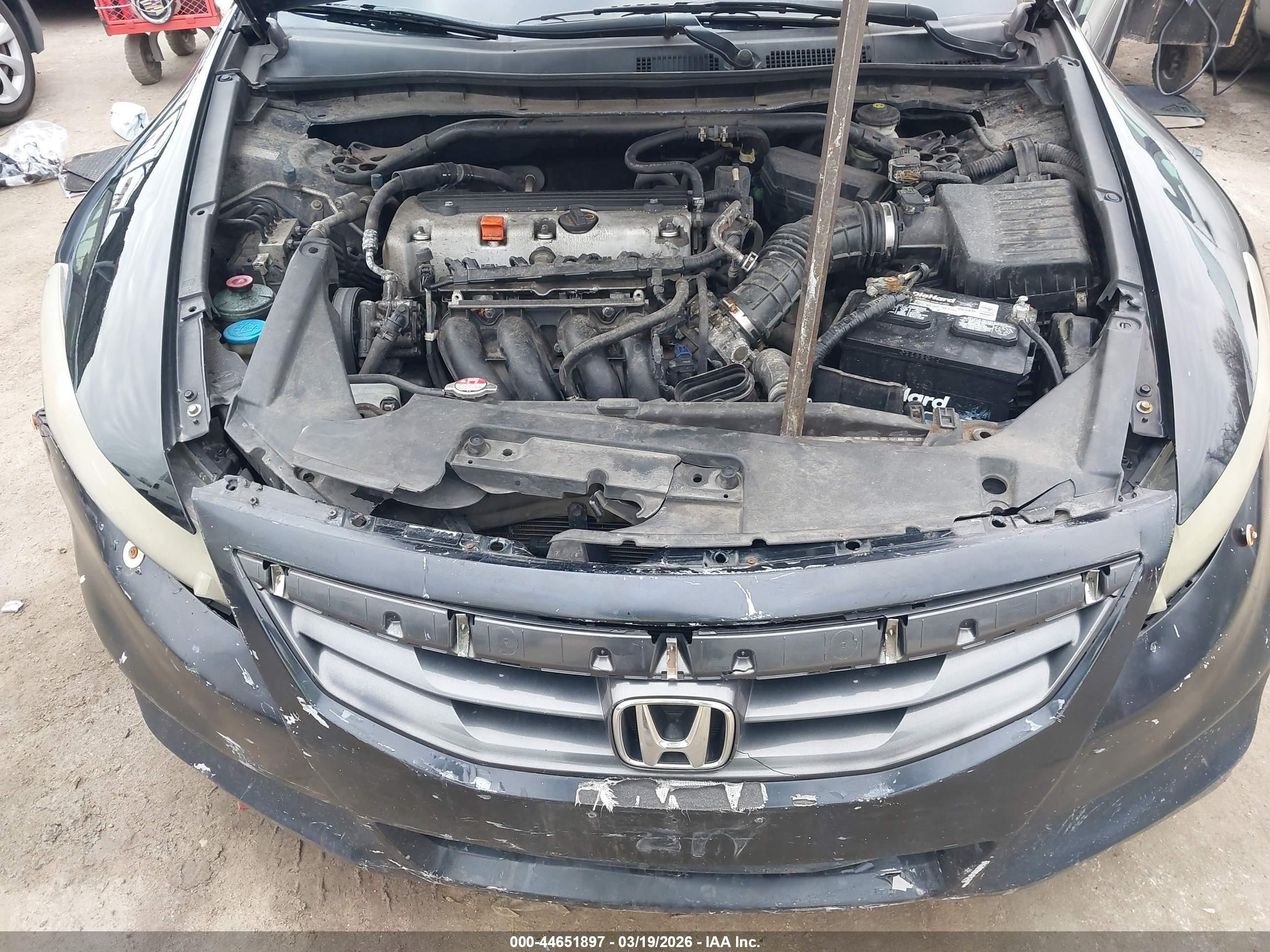 2011 Honda Accord 2.4 Ex-l Black vin: 1HGCS1B88BA007048