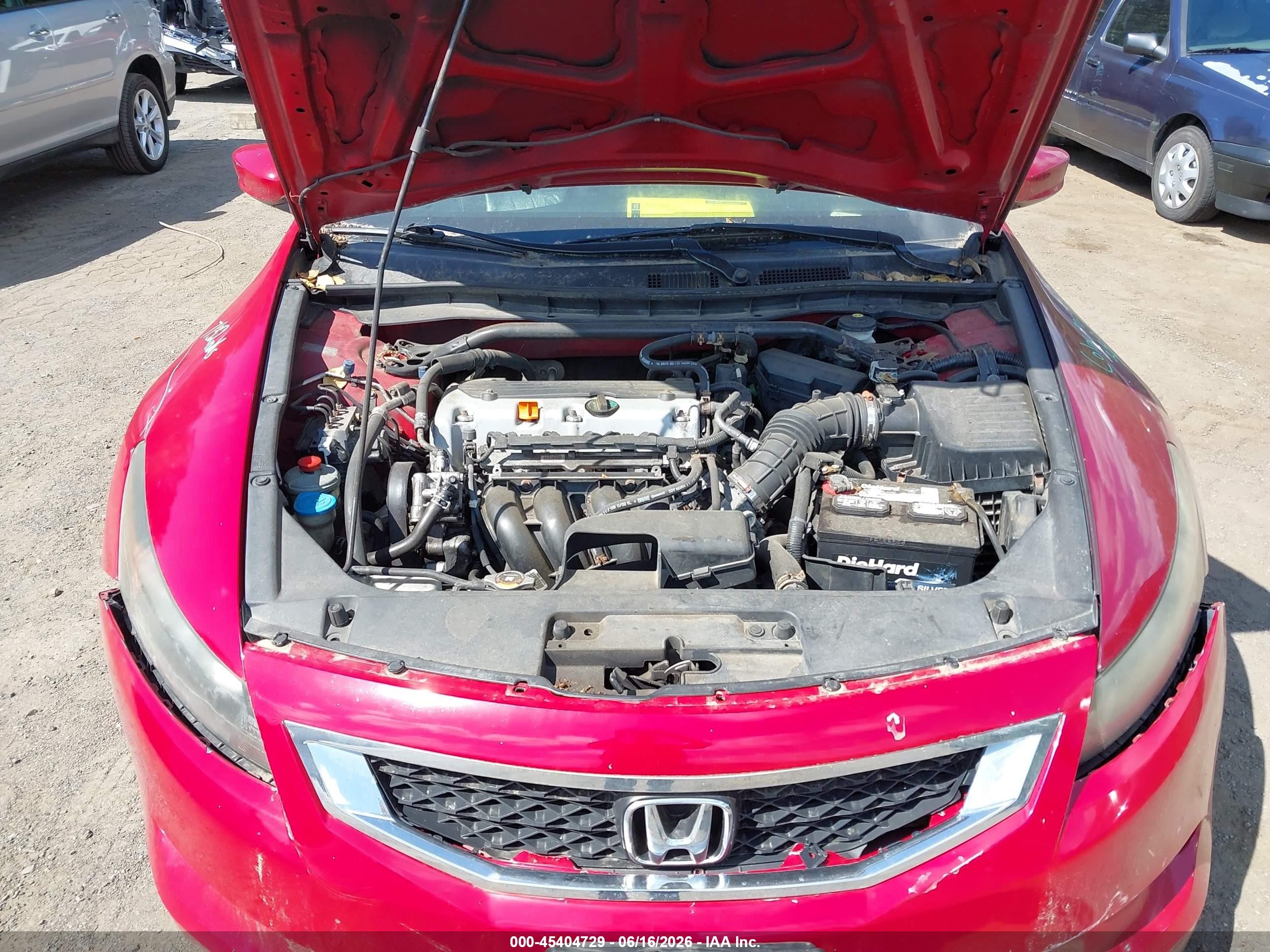 2010 Honda Accord 2.4 Ex-l Red vin: 1HGCS1B89AA013200