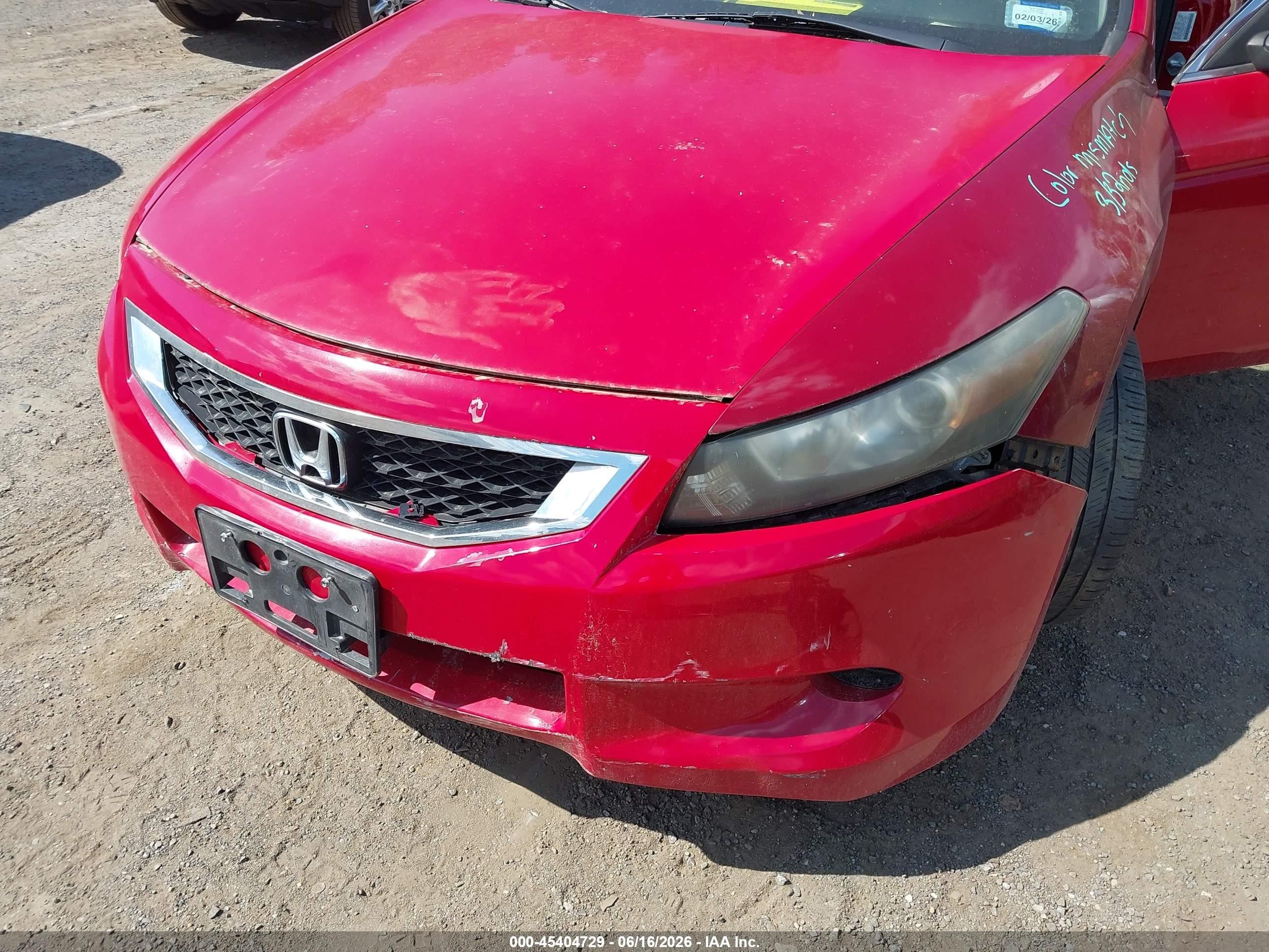 2010 Honda Accord 2.4 Ex-l Red vin: 1HGCS1B89AA013200