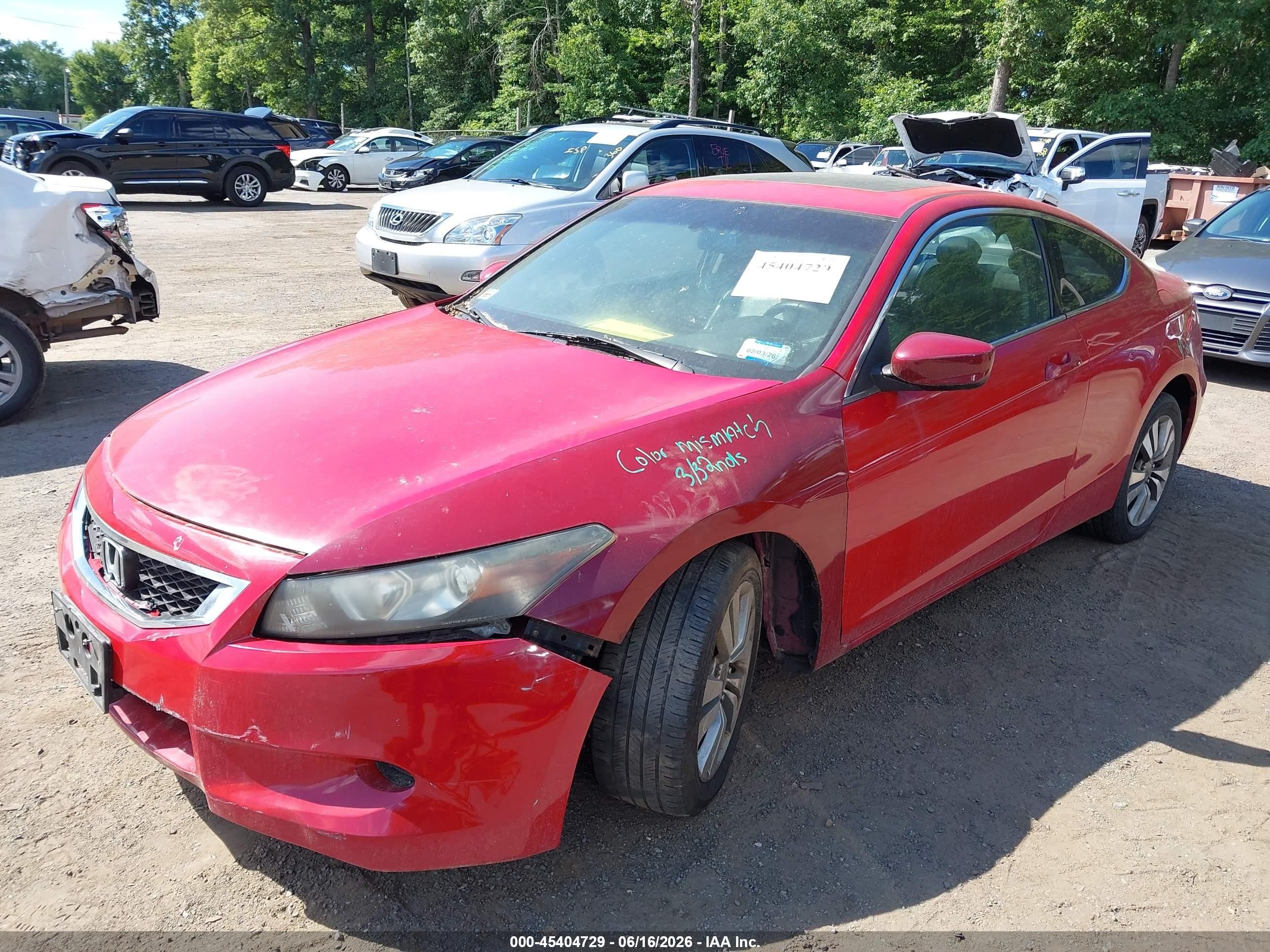 2010 Honda Accord 2.4 Ex-l Red vin: 1HGCS1B89AA013200