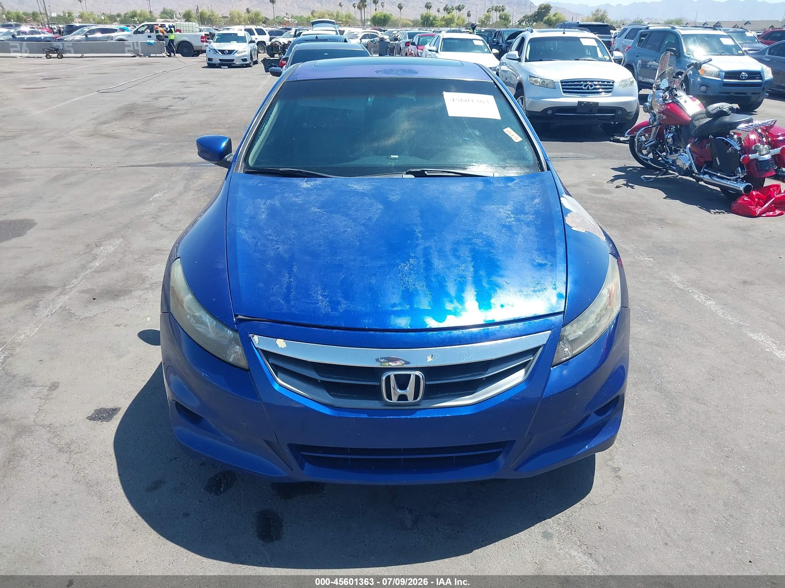 2011 Honda Accord 2.4 Ex-l Blue vin: 1HGCS1B89BA015871