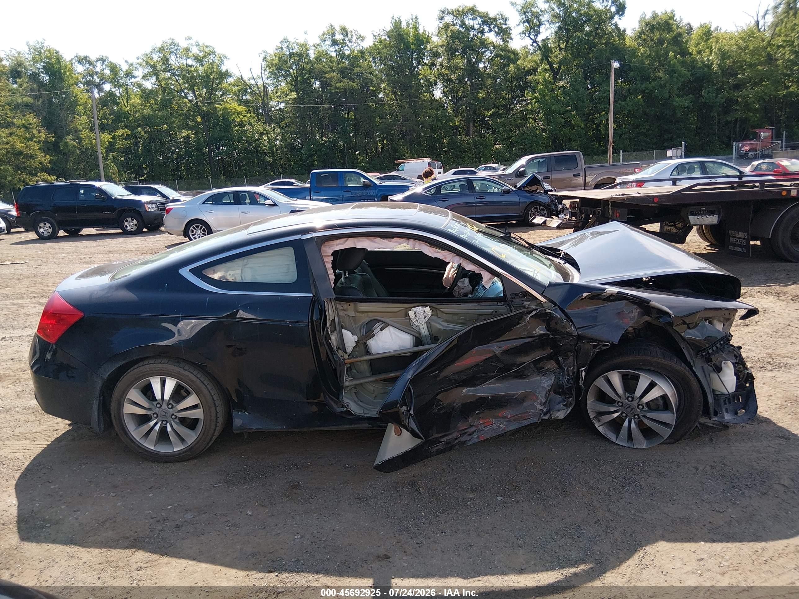 2011 Honda Accord 2.4 Ex-l Black vin: 1HGCS1B89BA016986