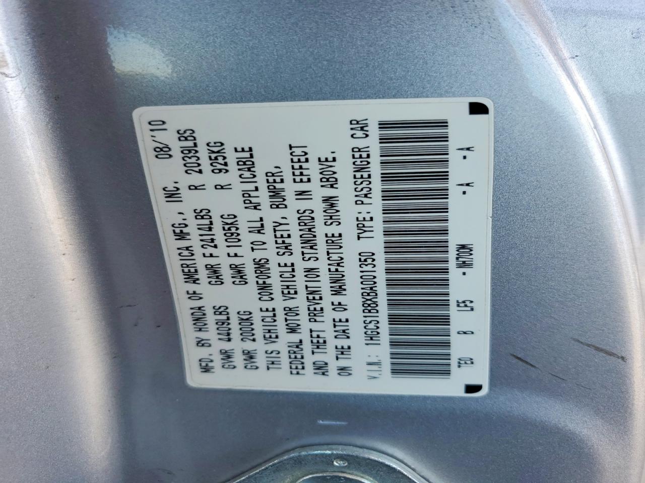 2011 Honda Accord Exl Silver vin: 1HGCS1B8XBA001350