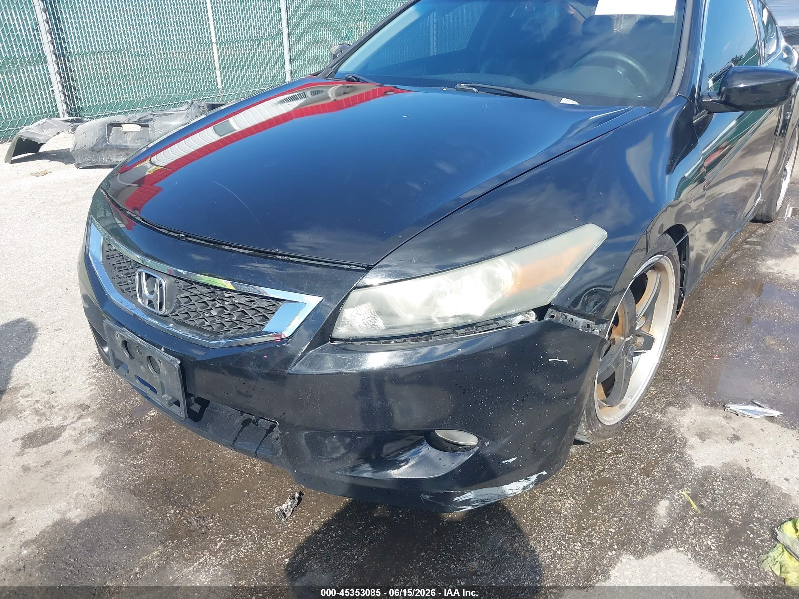 2009 Honda Accord 3.5 Ex-l Black vin: 1HGCS22809A001583