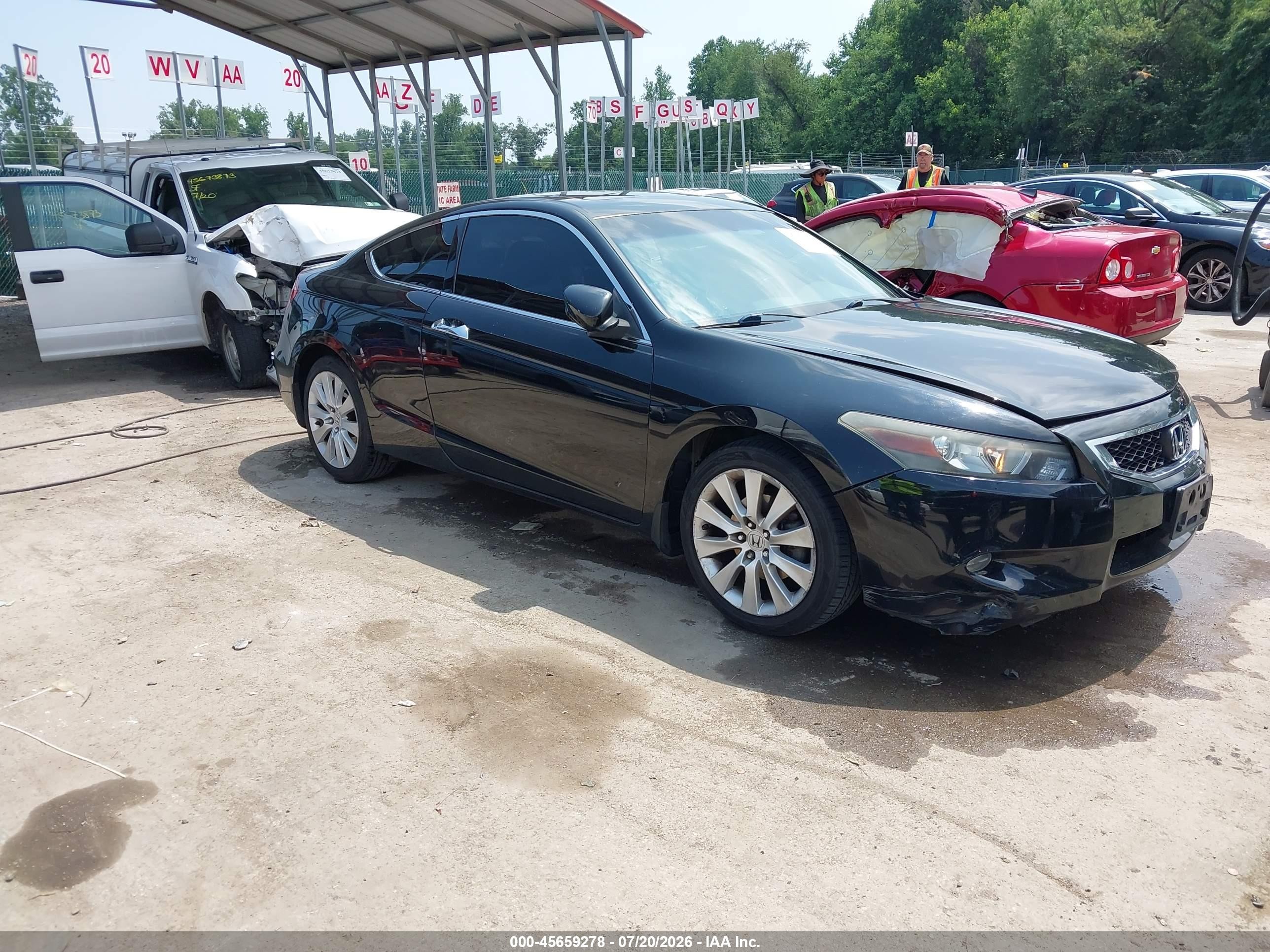 2009 Honda Accord 3.5 Ex-l Black vin: 1HGCS22809A003754