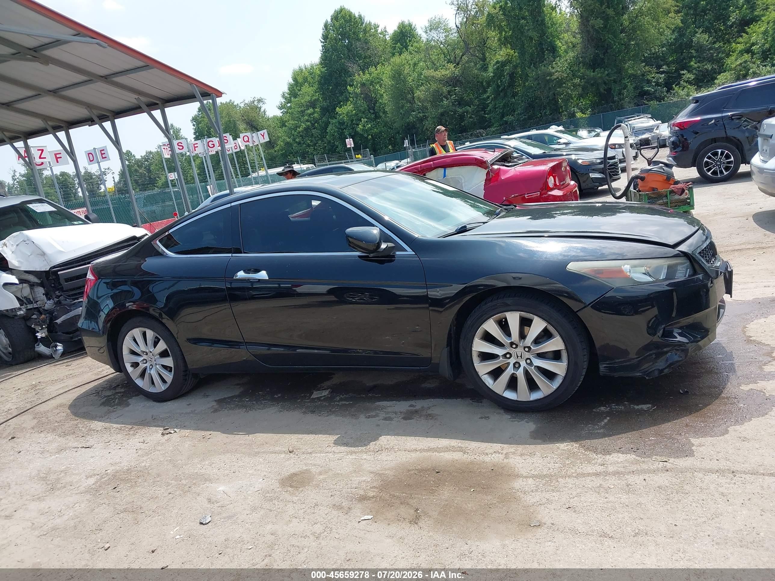 2009 Honda Accord 3.5 Ex-l Black vin: 1HGCS22809A003754