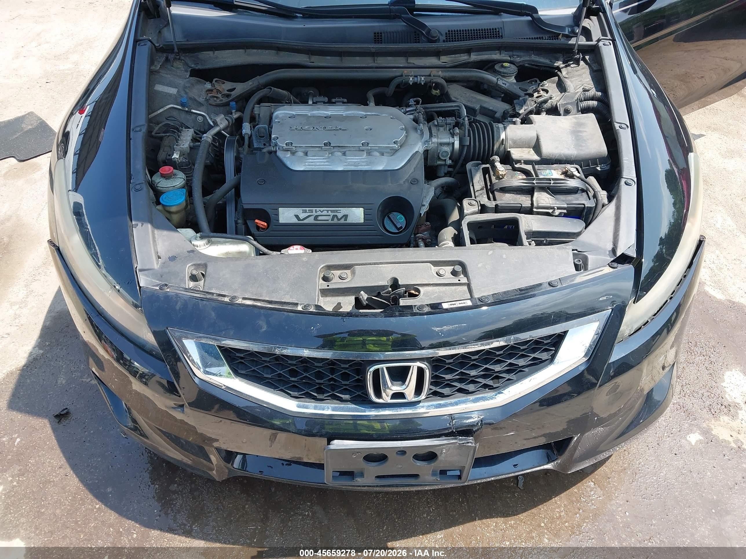 2009 Honda Accord 3.5 Ex-l Black vin: 1HGCS22809A003754