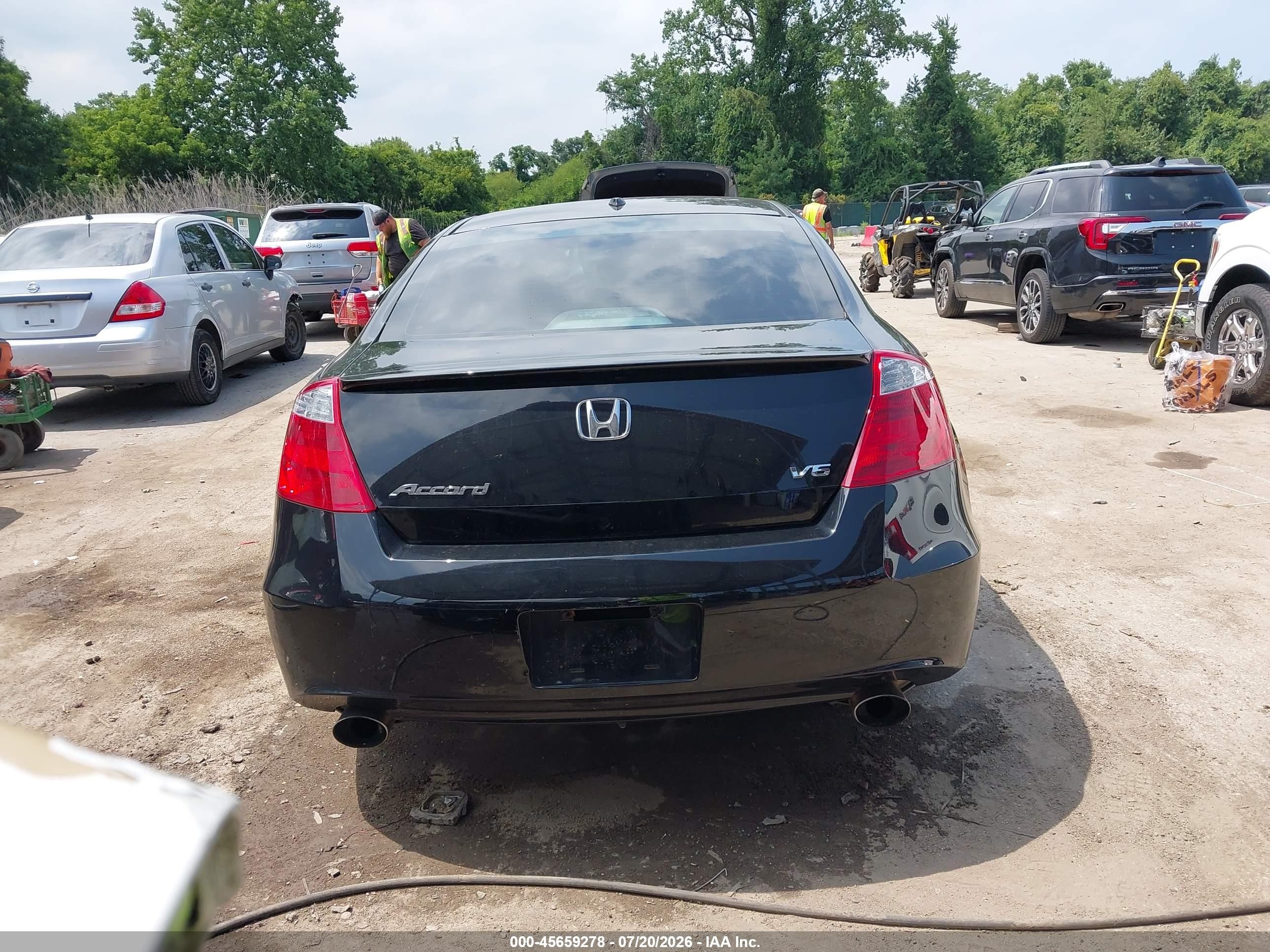 2009 Honda Accord 3.5 Ex-l Black vin: 1HGCS22809A003754