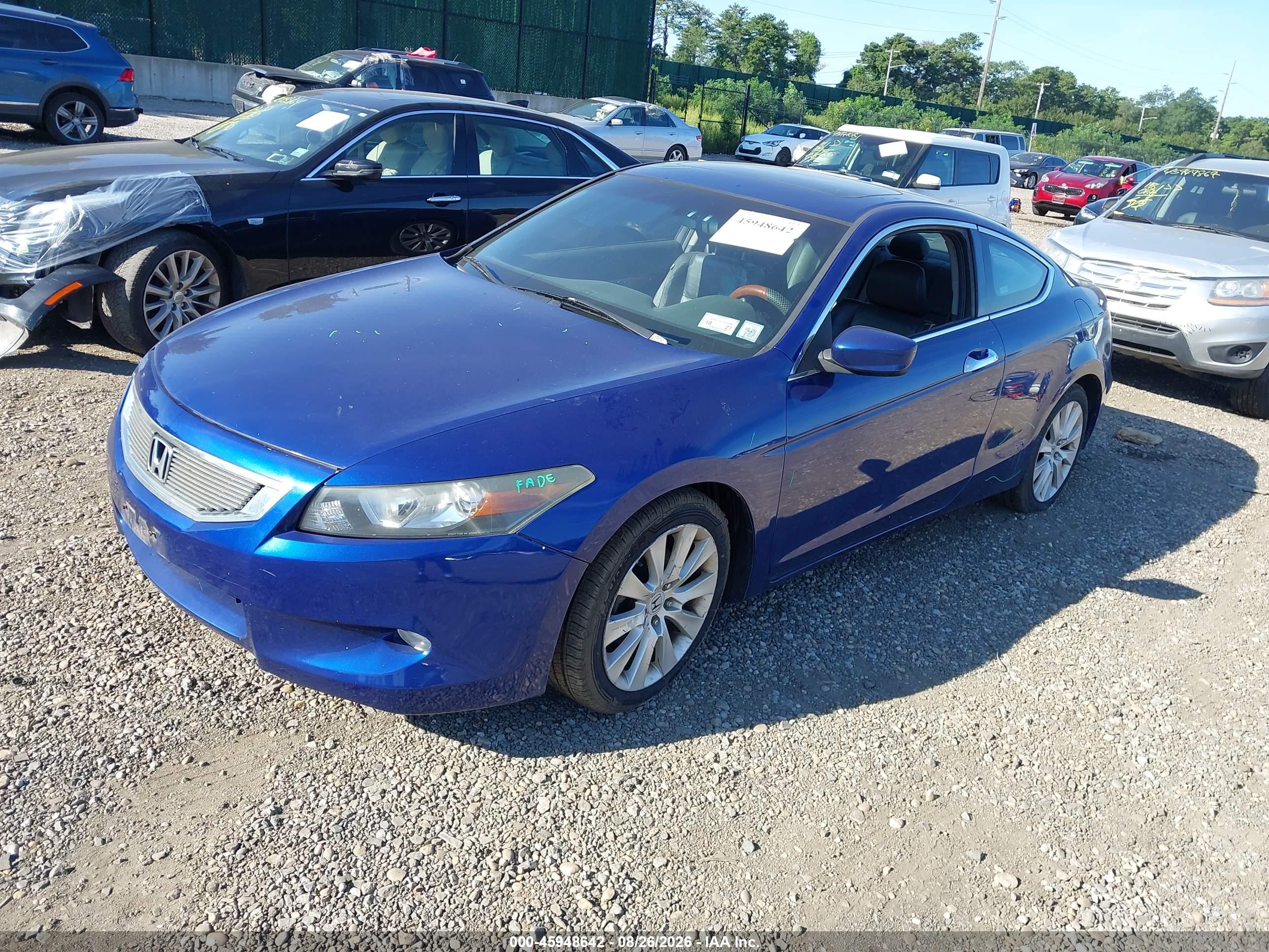 2008 Honda Accord 3.5 Ex-l Blue vin: 1HGCS22828A014754
