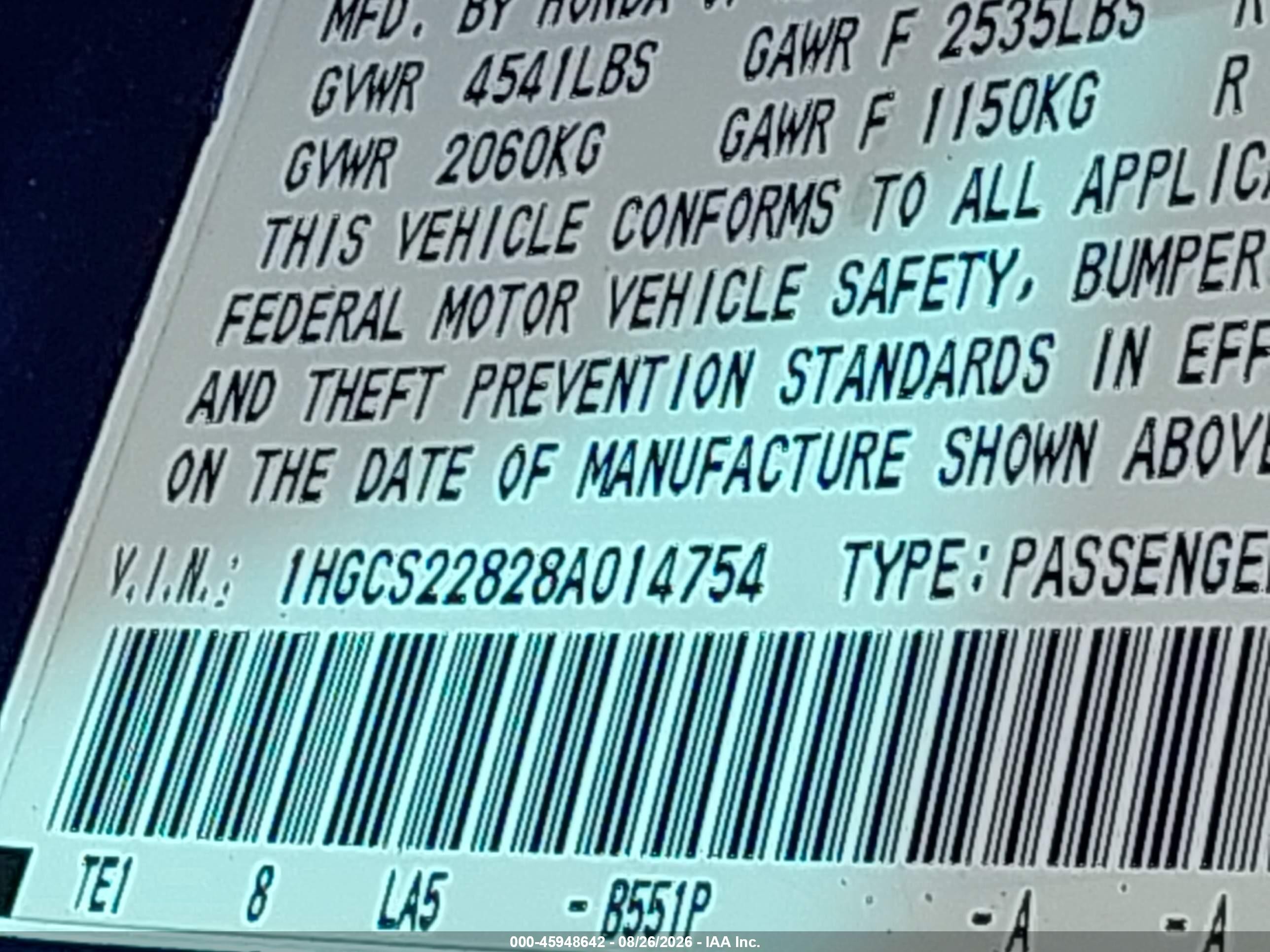 2008 Honda Accord 3.5 Ex-l Blue vin: 1HGCS22828A014754