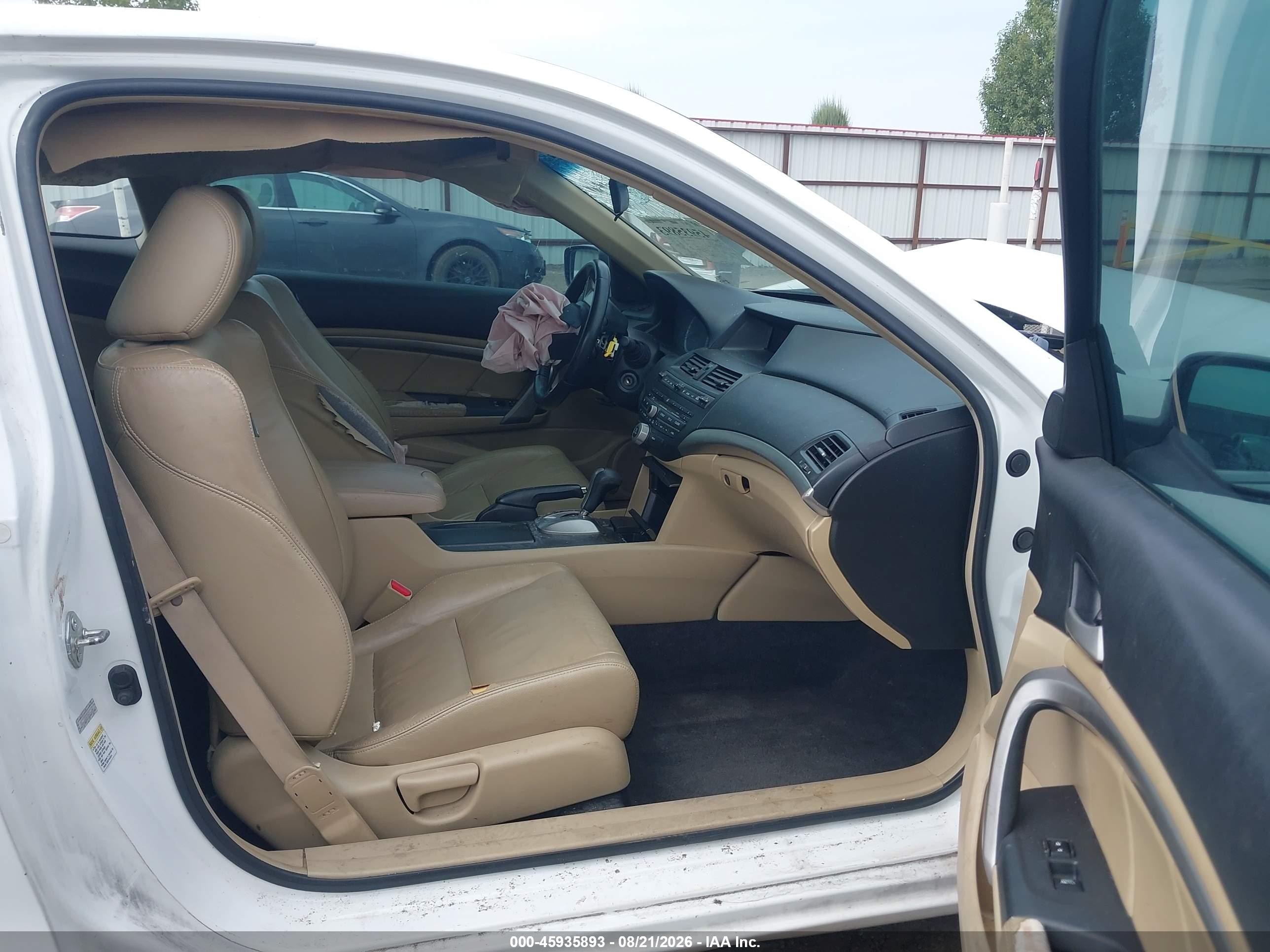 2009 Honda Accord Exl Белый vin: 1HGCS22829A003562