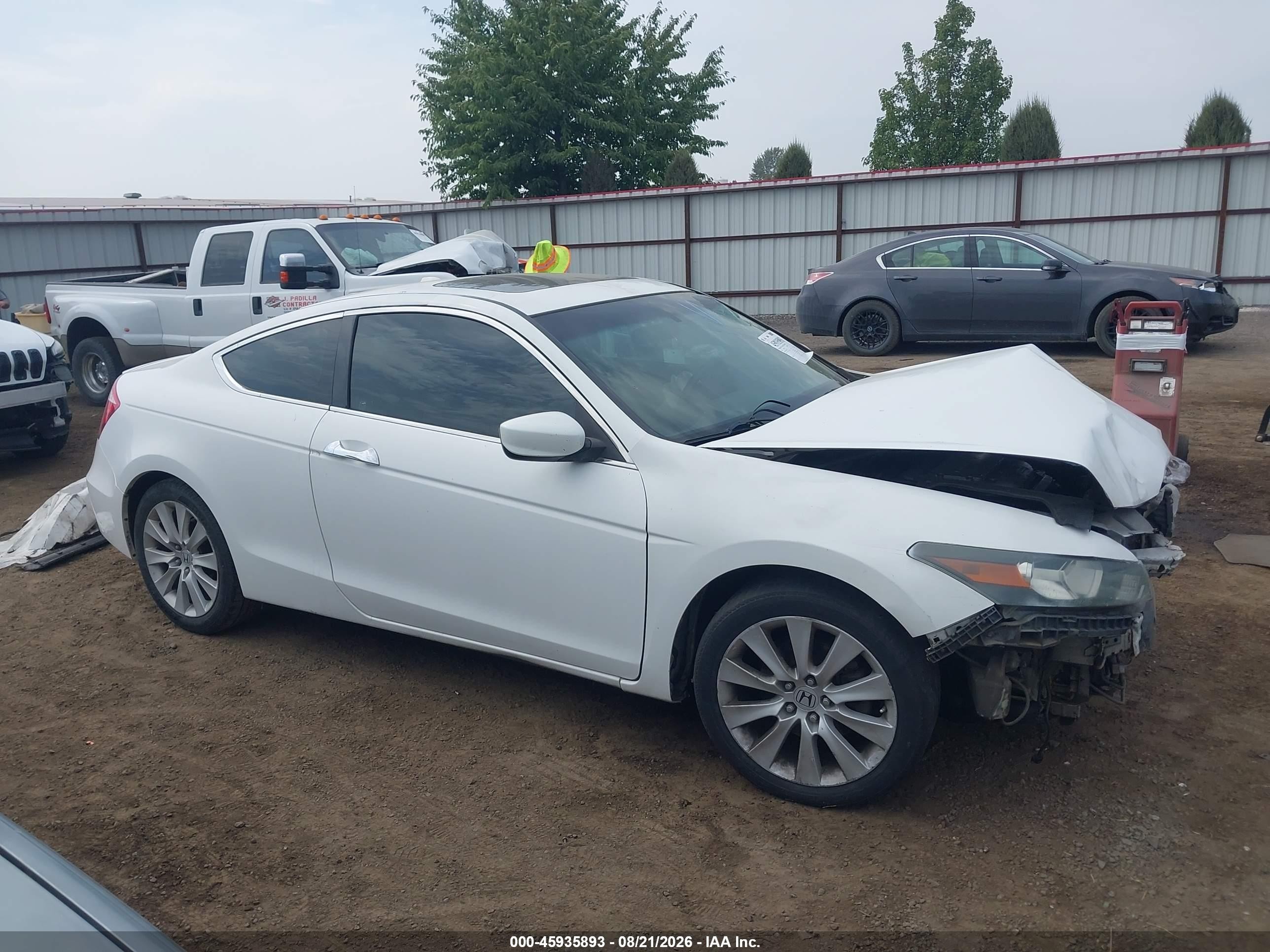 2009 Honda Accord Exl Белый vin: 1HGCS22829A003562