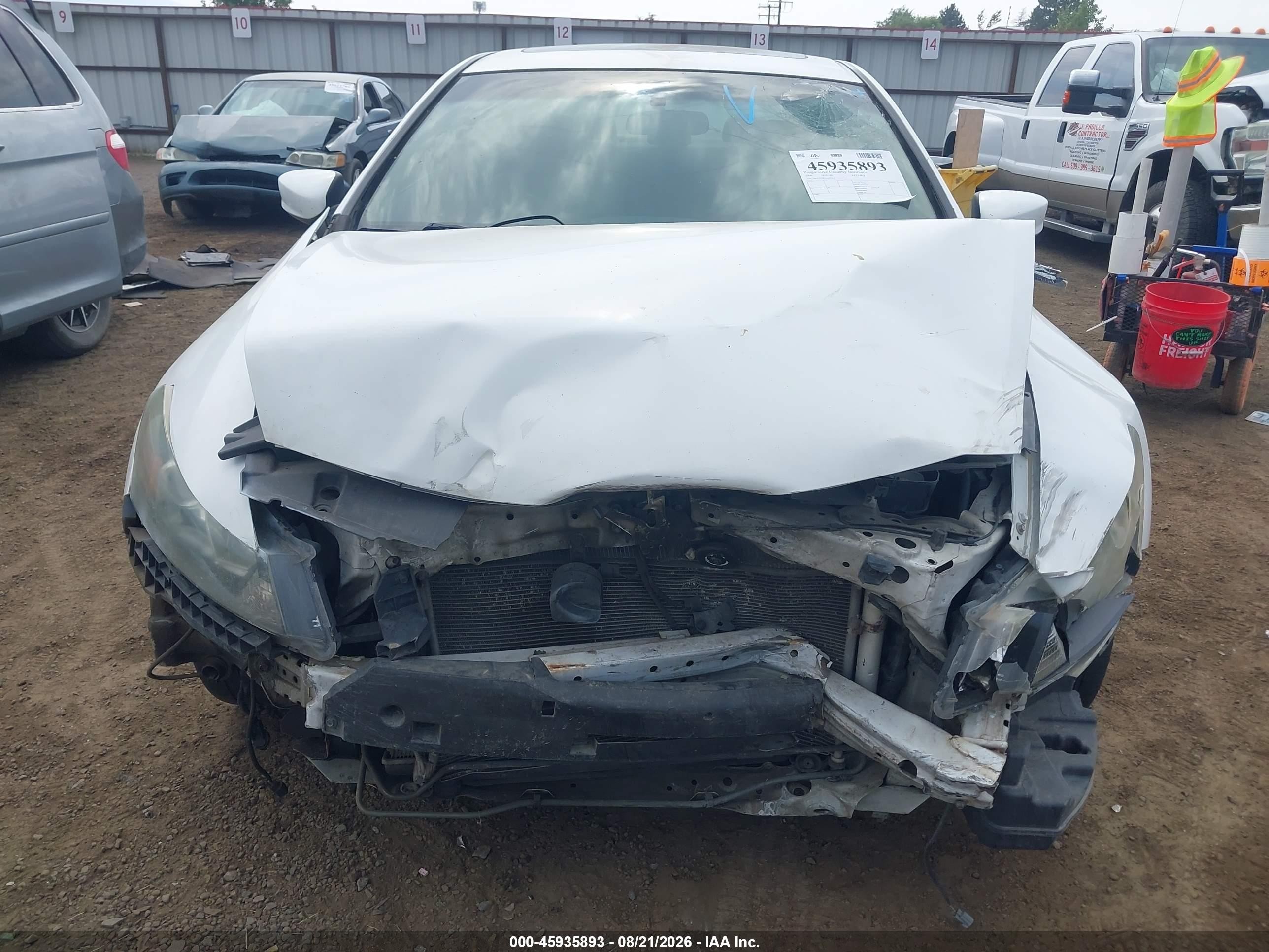 2009 Honda Accord Exl Белый vin: 1HGCS22829A003562