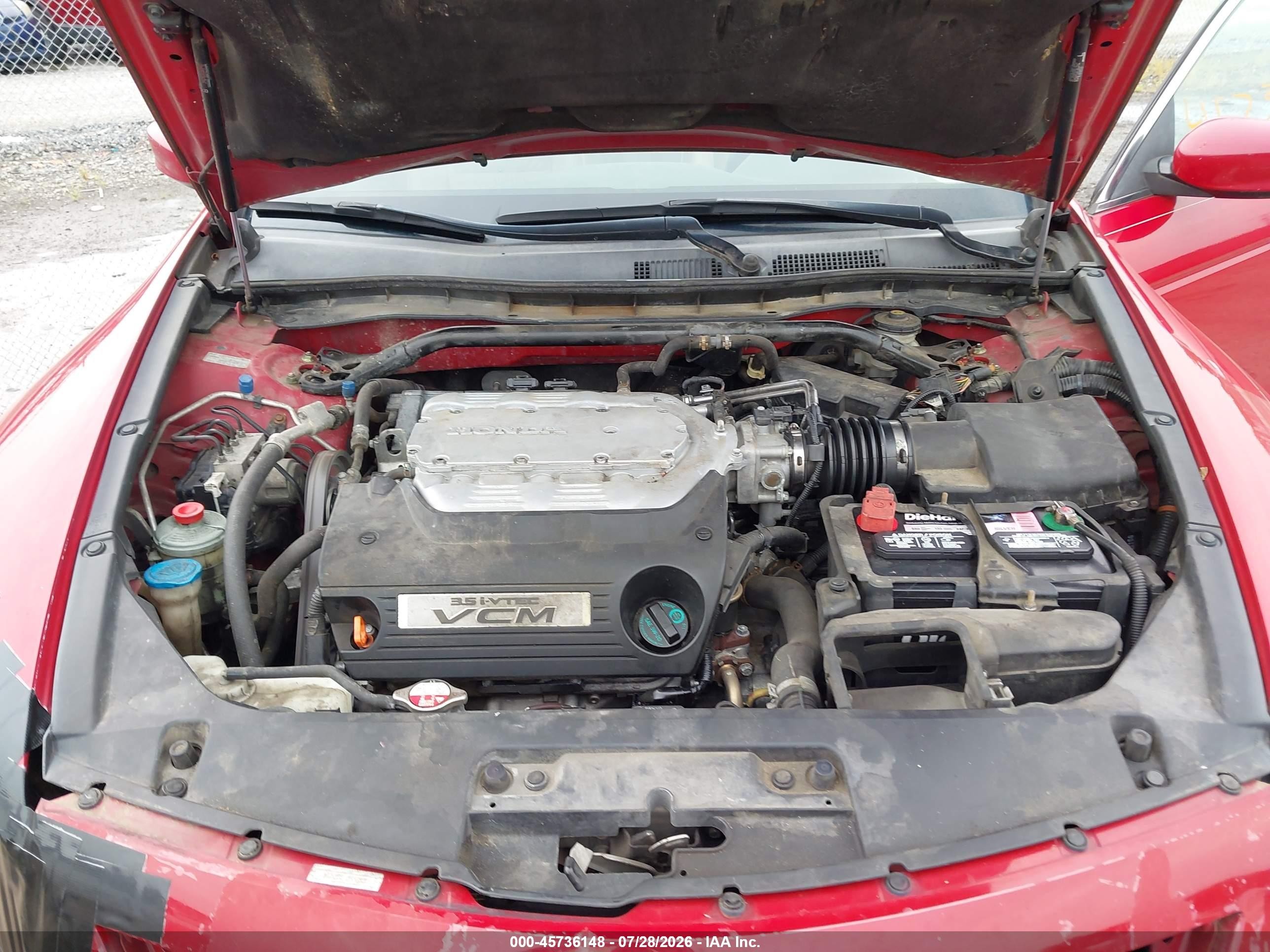 2008 Honda Accord 3.5 Ex-l Красный vin: 1HGCS22848A018210
