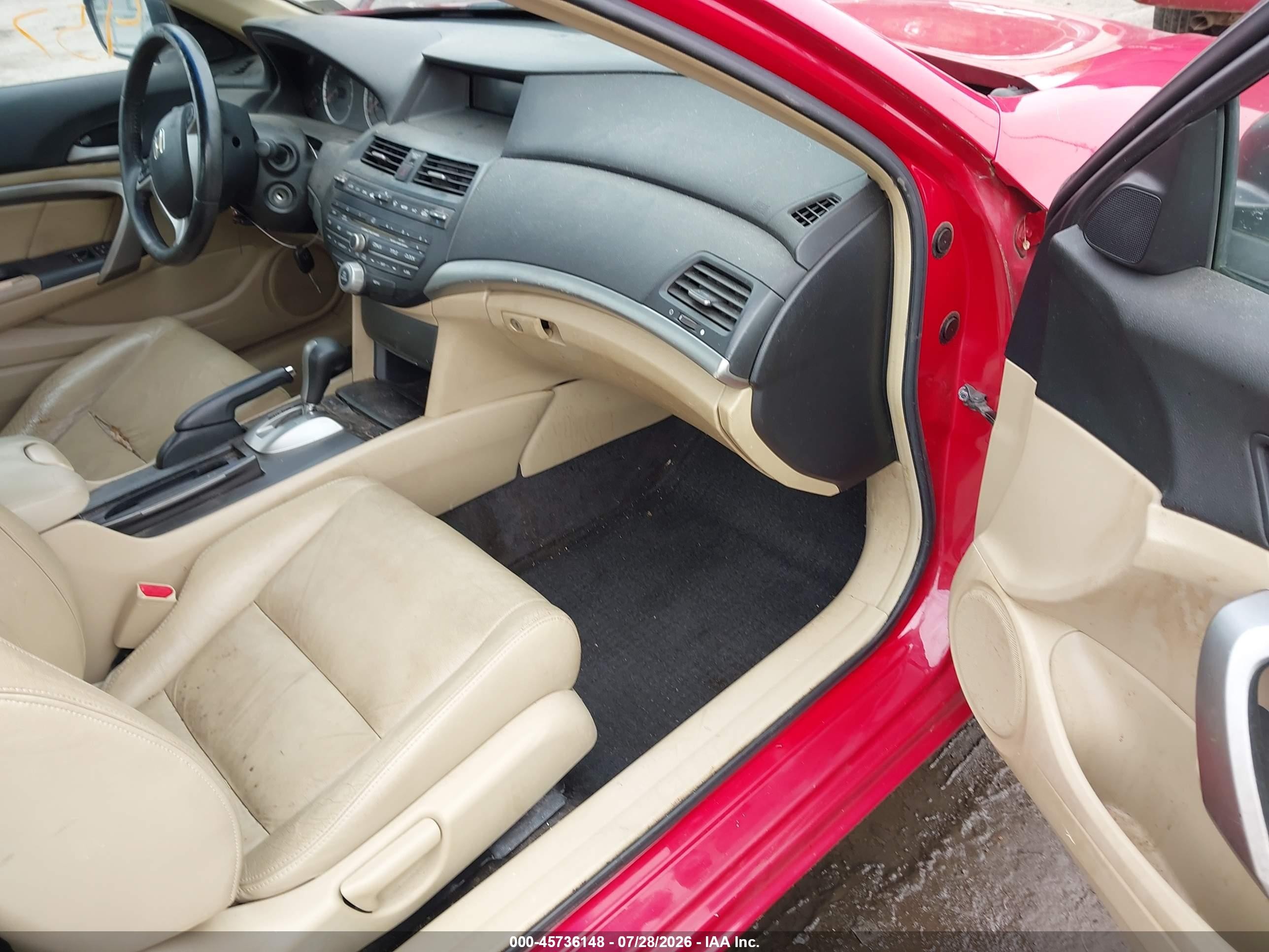 2008 Honda Accord 3.5 Ex-l Красный vin: 1HGCS22848A018210