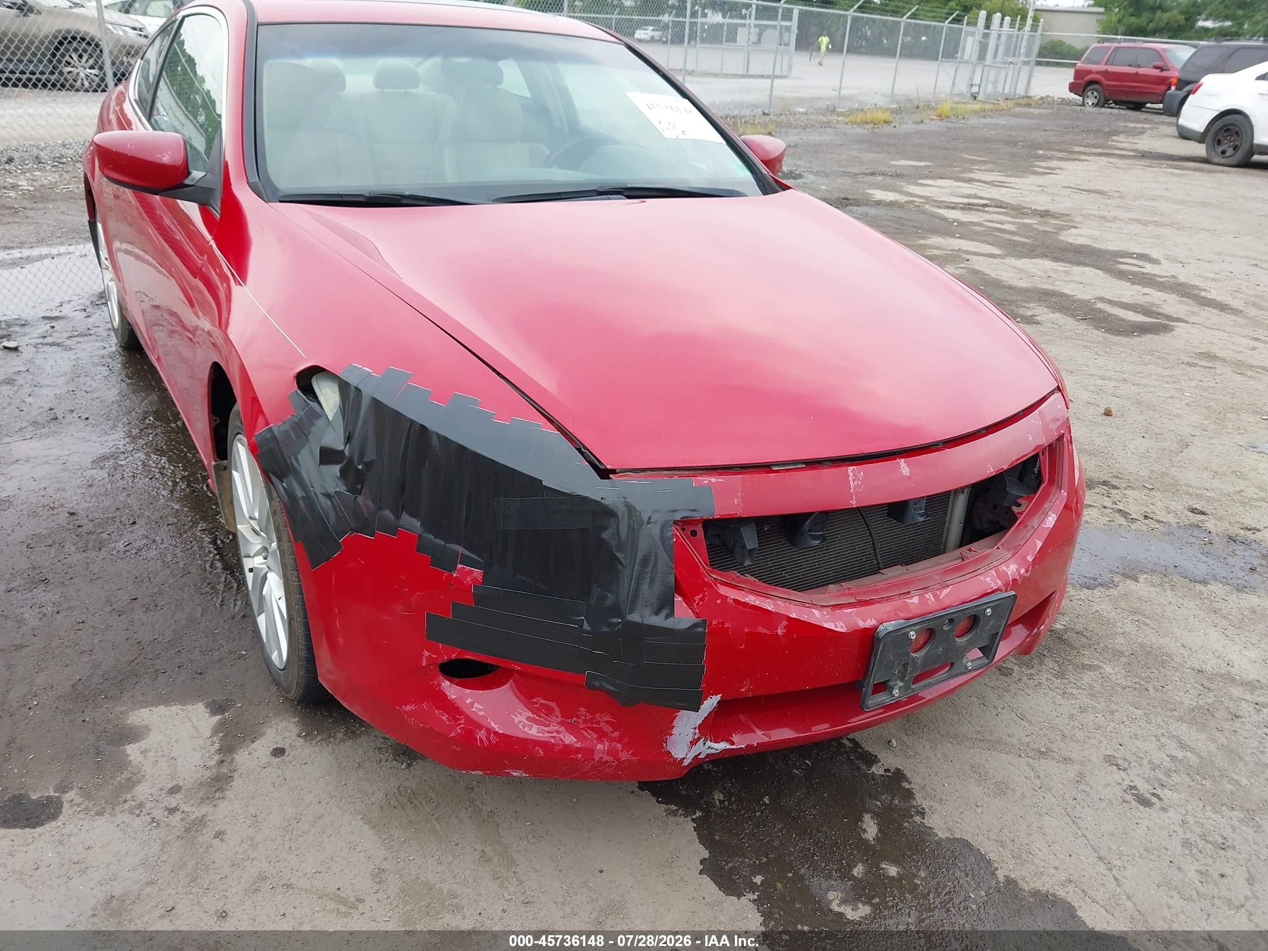 2008 Honda Accord 3.5 Ex-l Красный vin: 1HGCS22848A018210