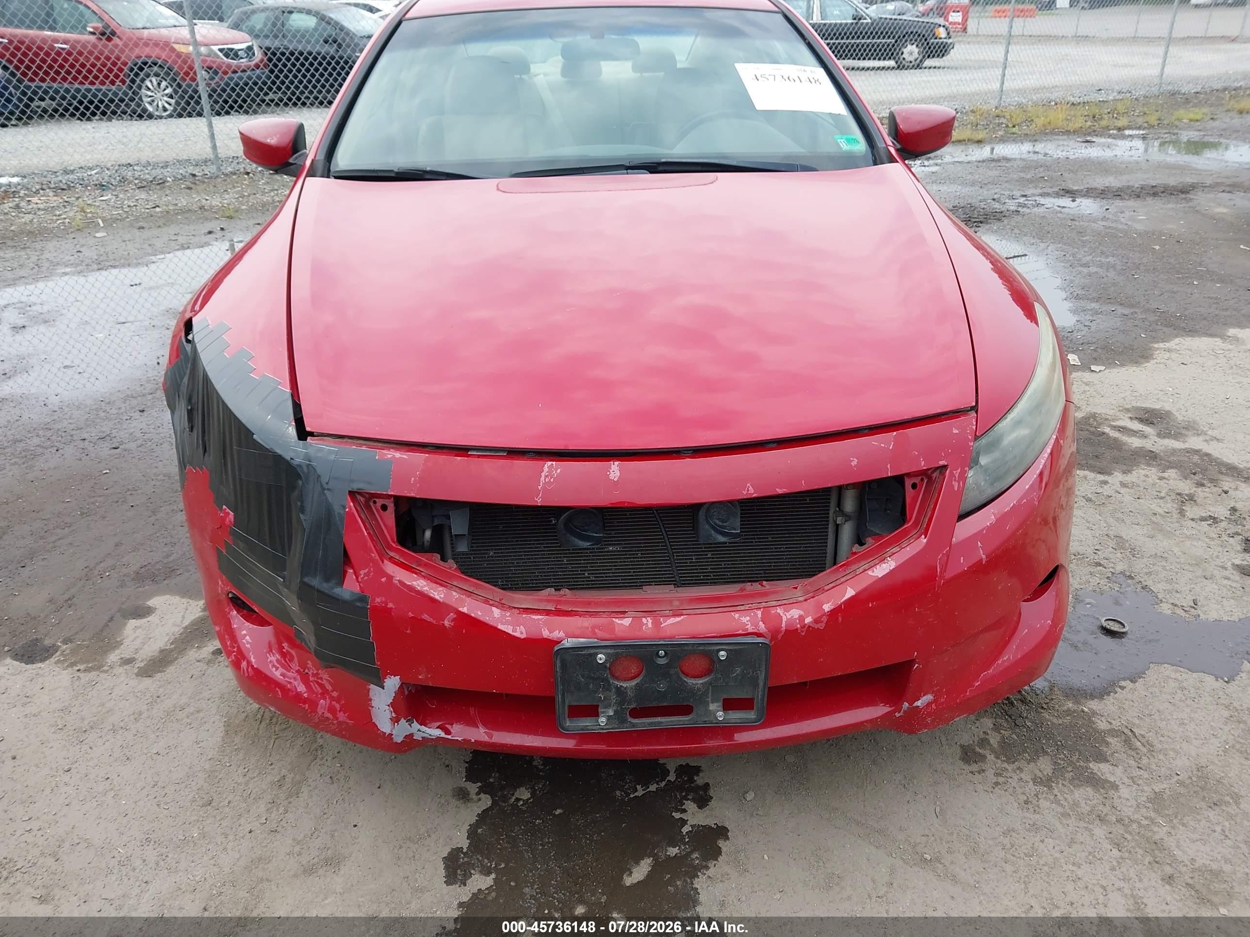 2008 Honda Accord 3.5 Ex-l Красный vin: 1HGCS22848A018210