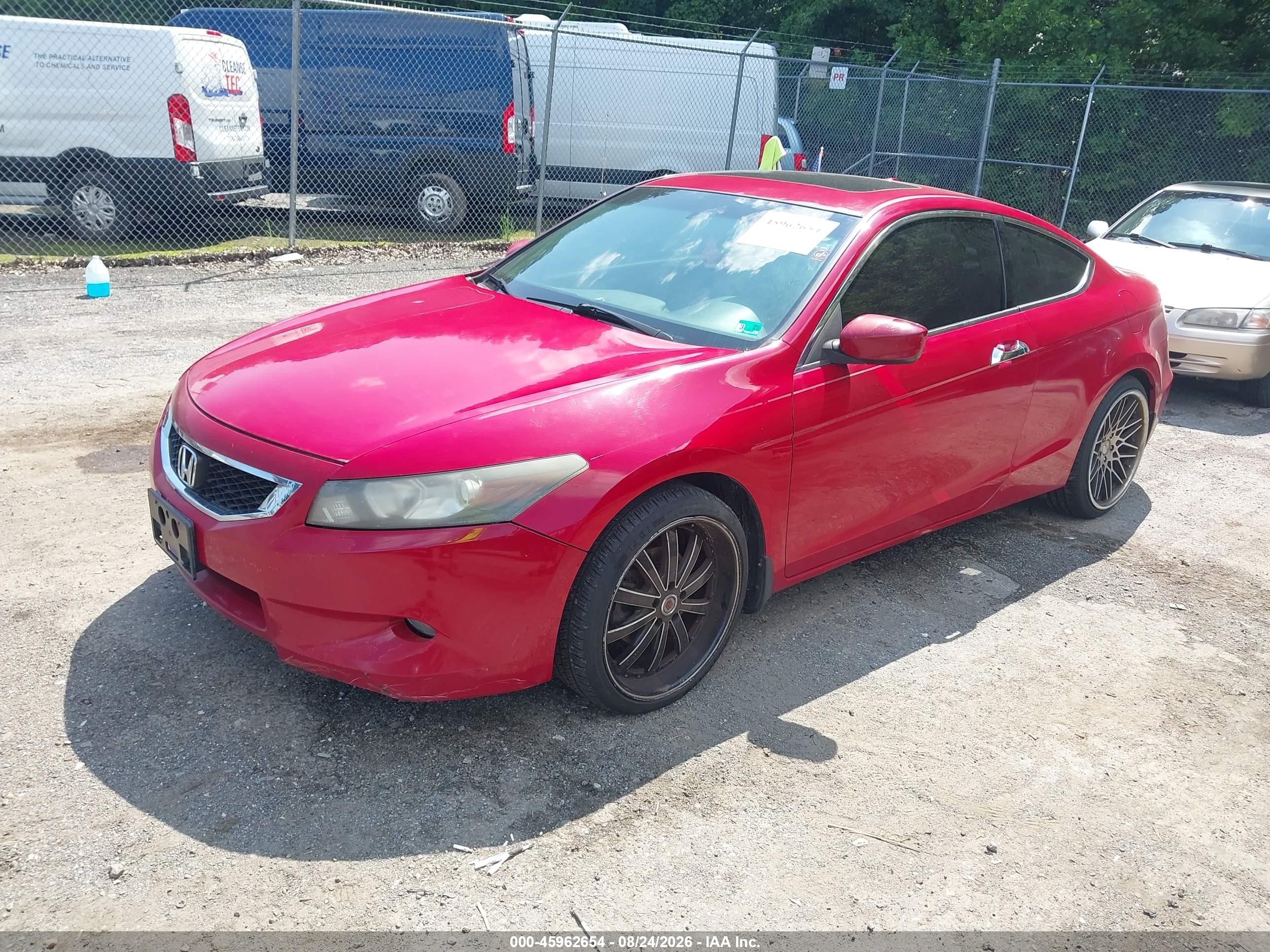 2009 Honda Accord 3.5 Ex-l Red vin: 1HGCS22849A012604