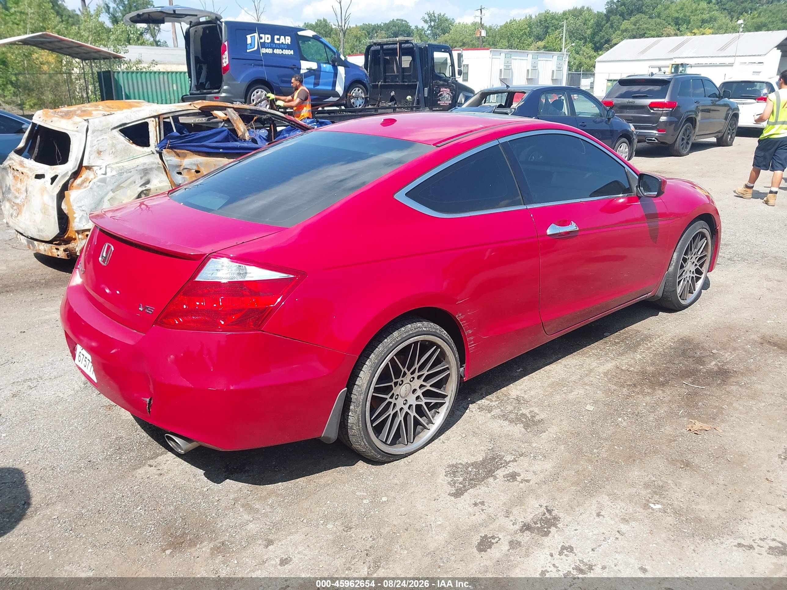 2009 Honda Accord 3.5 Ex-l Red vin: 1HGCS22849A012604