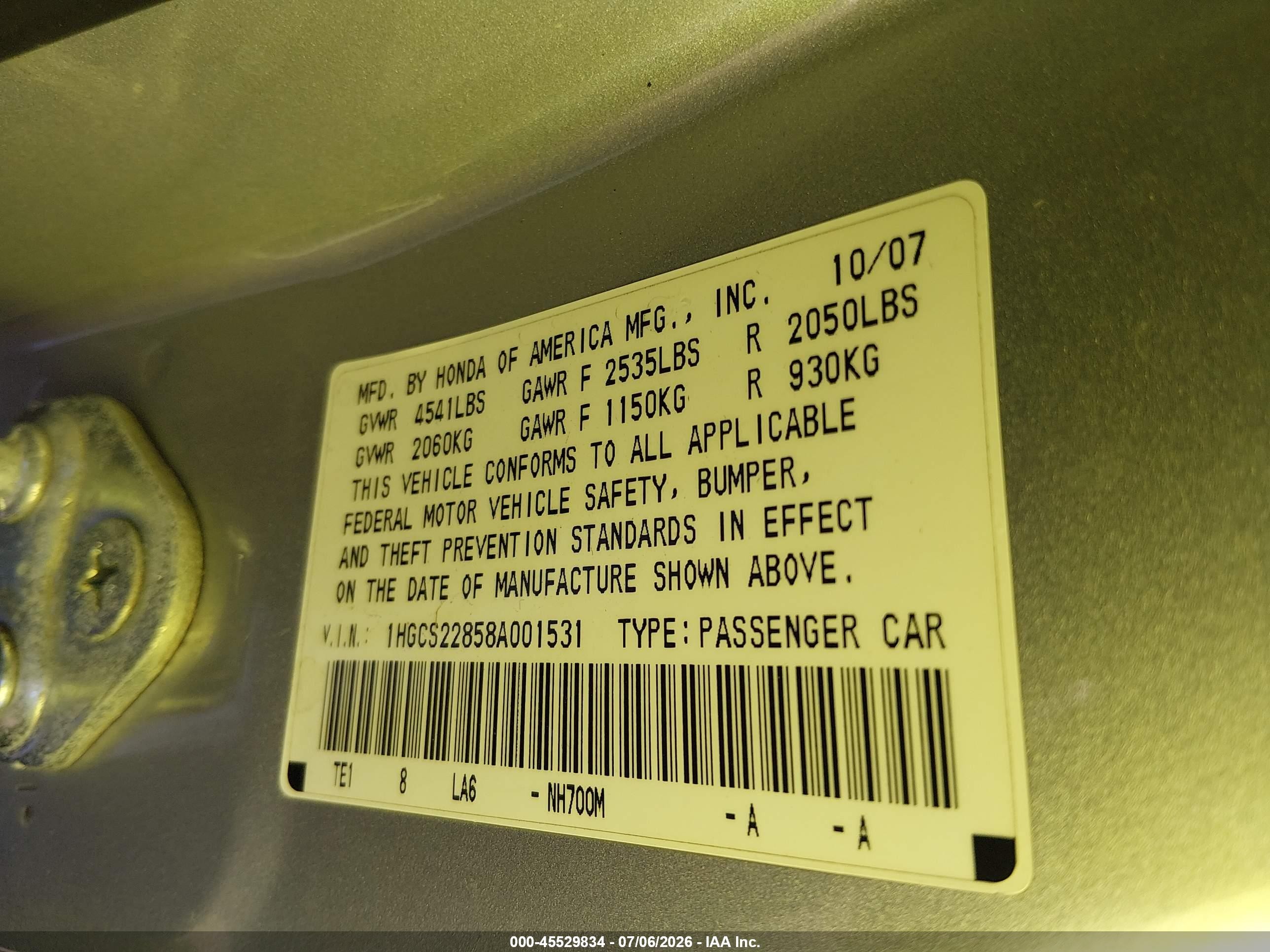 2008 Honda Accord 3.5 Ex-l Silver vin: 1HGCS22858A001531