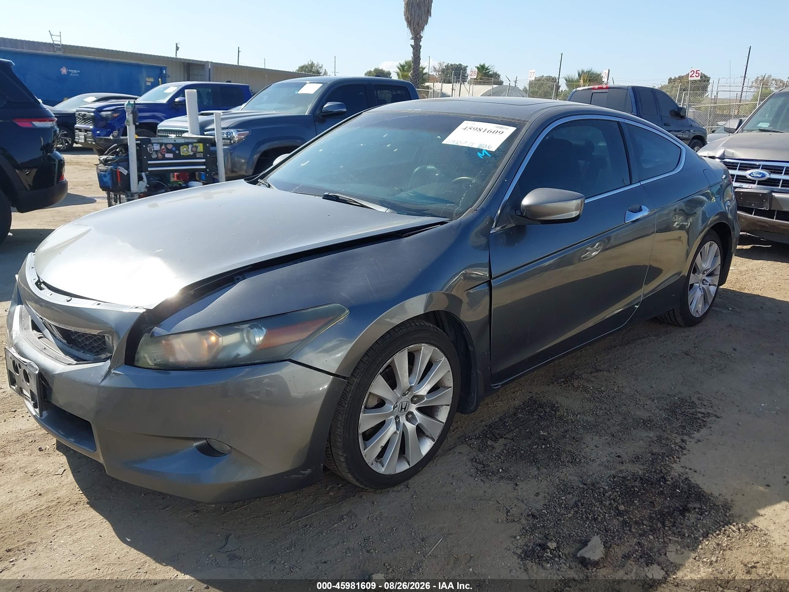 2008 Honda Accord 3.5 Ex-l Gray vin: 1HGCS22858A002016