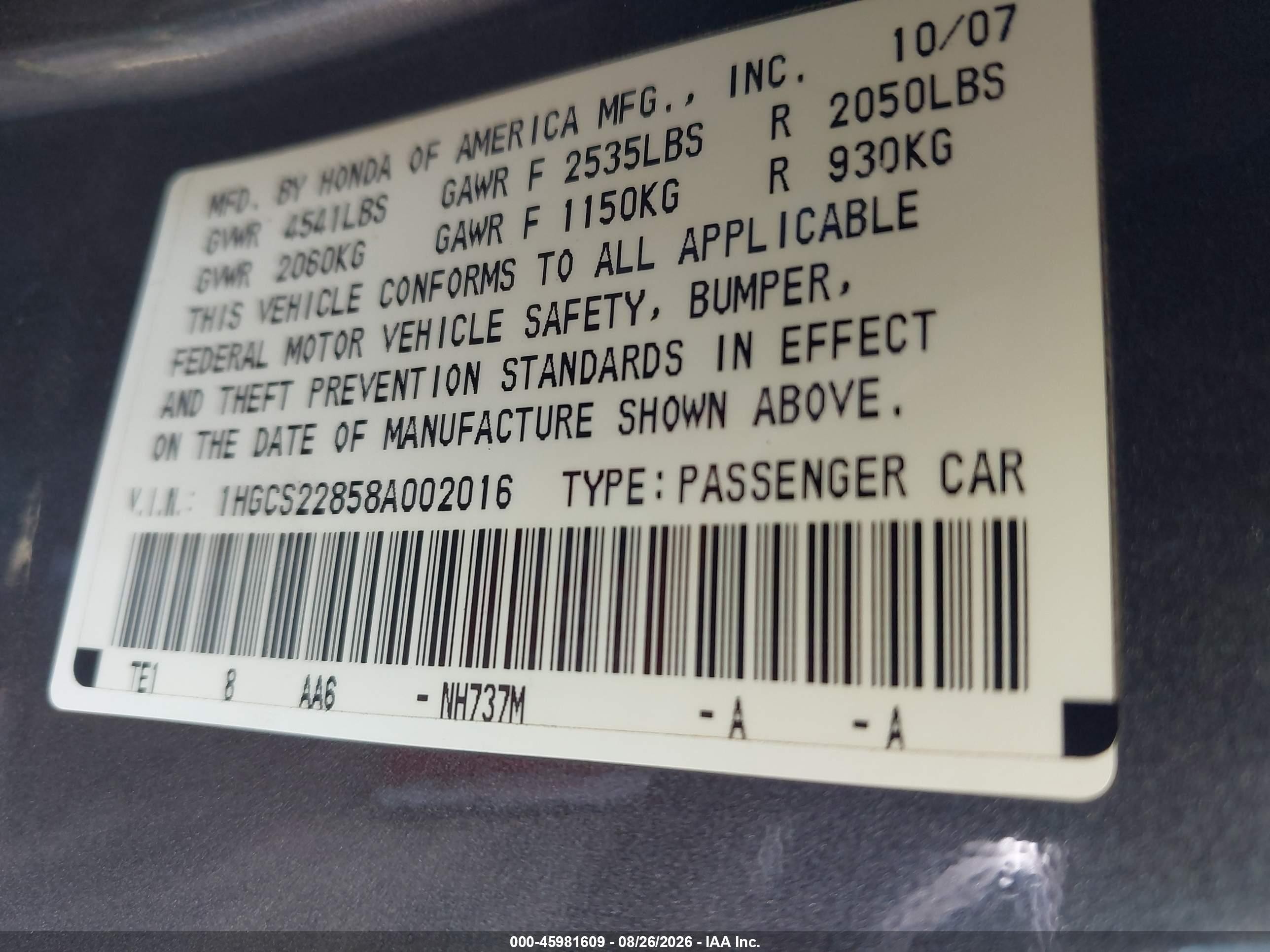 2008 Honda Accord 3.5 Ex-l Gray vin: 1HGCS22858A002016