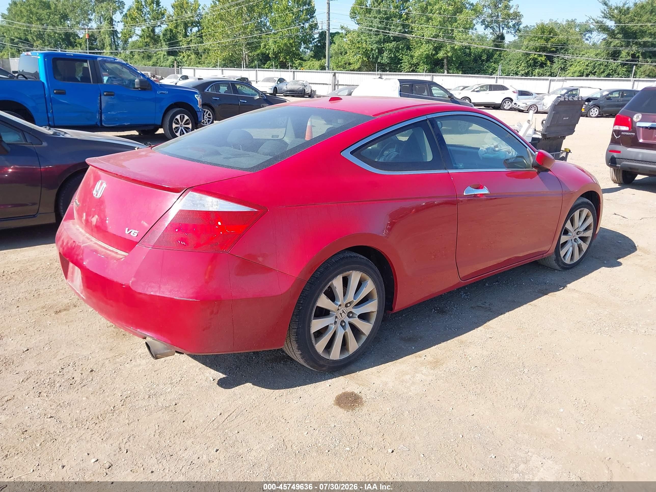 2009 Honda Accord 3.5 Ex-l Red vin: 1HGCS22859A011736