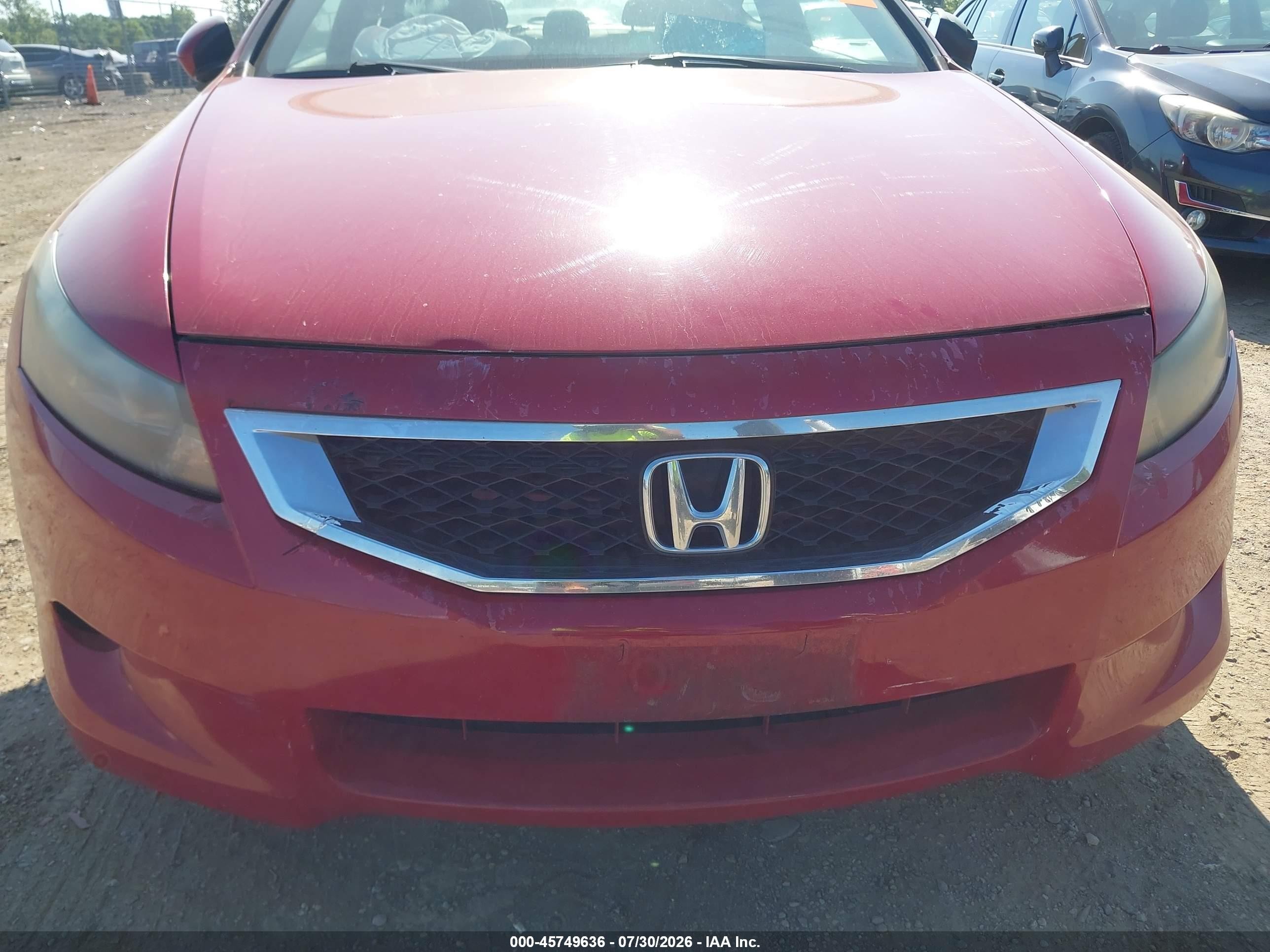 2009 Honda Accord 3.5 Ex-l Red vin: 1HGCS22859A011736