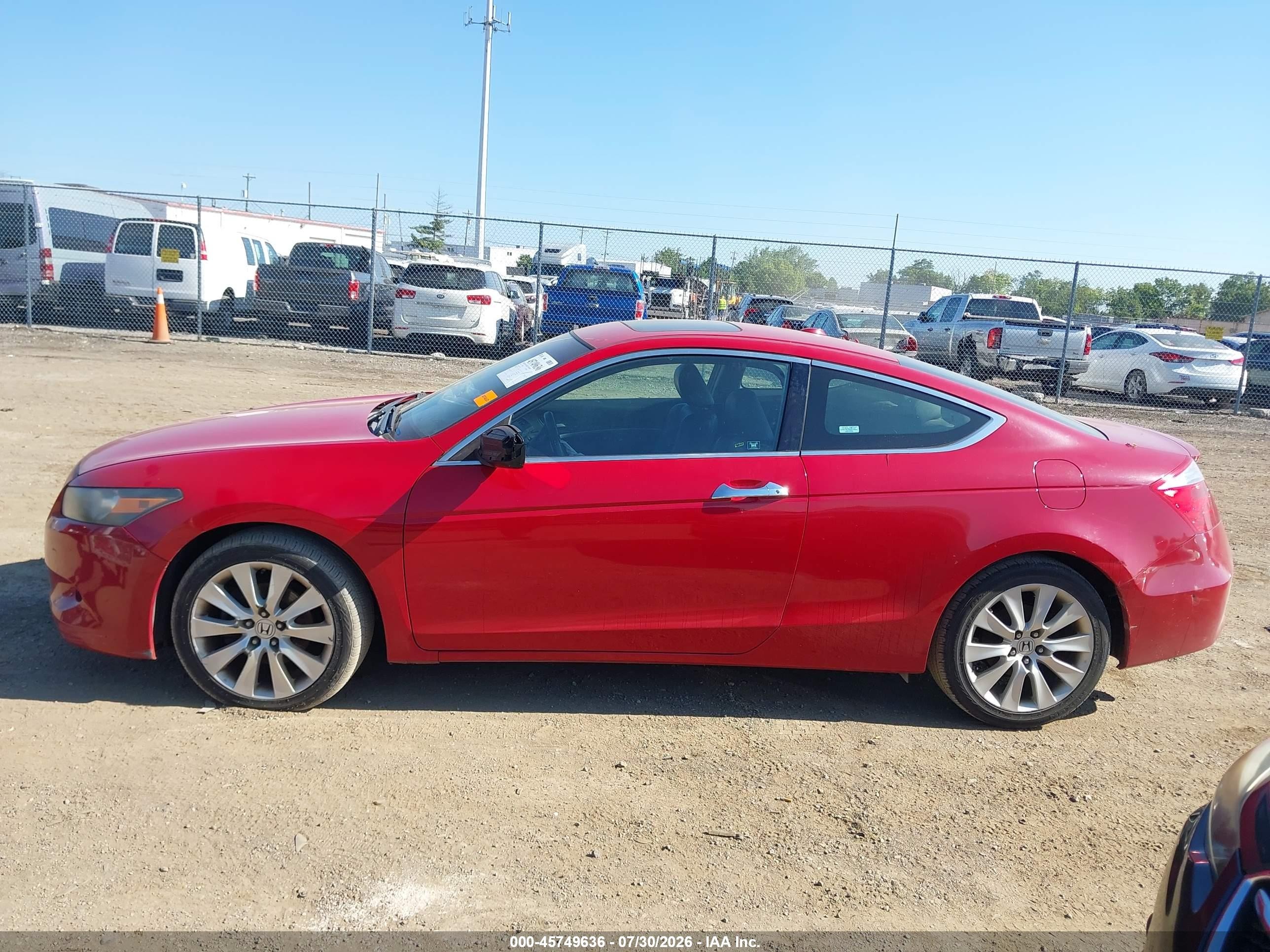 2009 Honda Accord 3.5 Ex-l Red vin: 1HGCS22859A011736