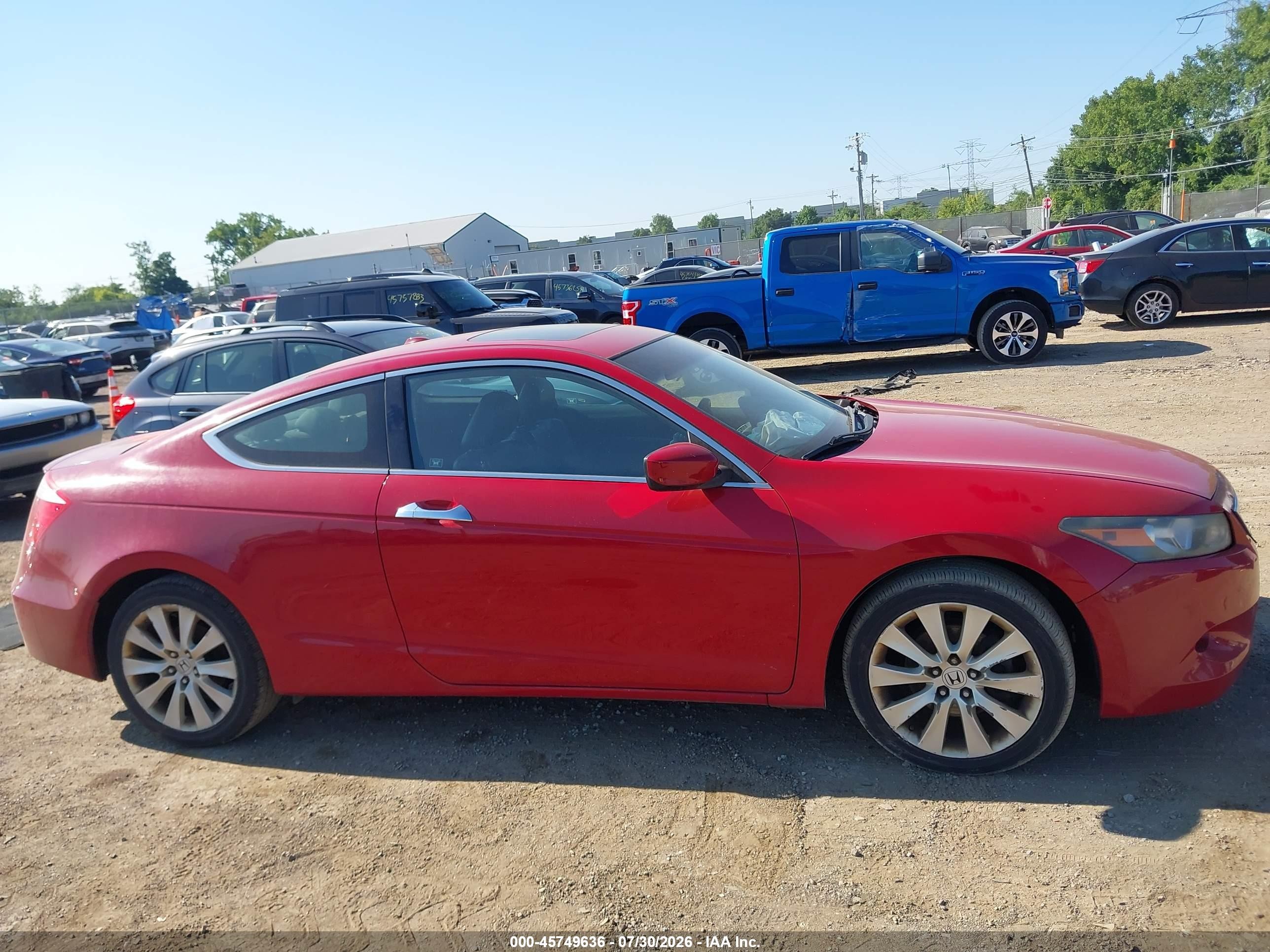 2009 Honda Accord 3.5 Ex-l Red vin: 1HGCS22859A011736