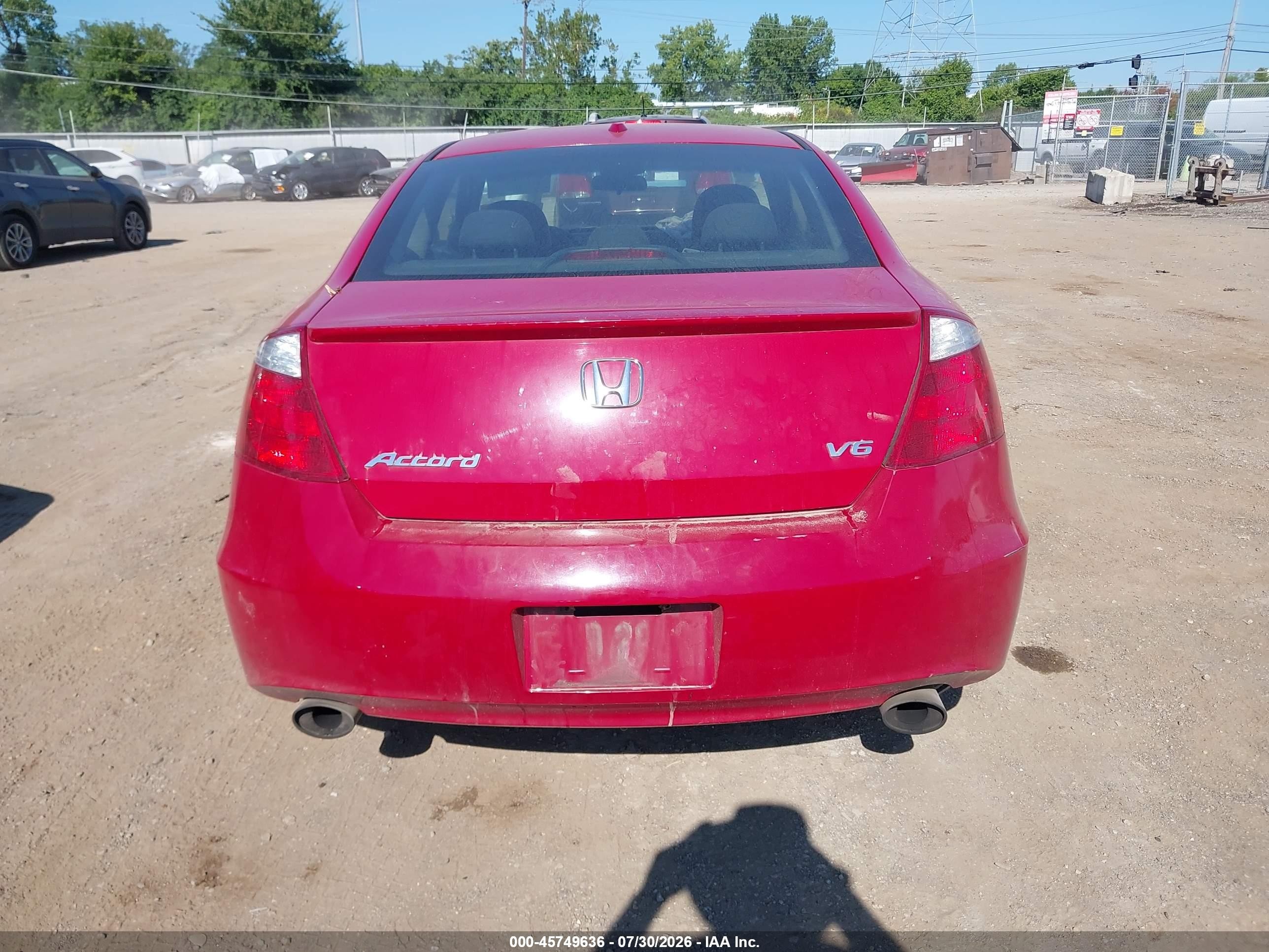 2009 Honda Accord 3.5 Ex-l Red vin: 1HGCS22859A011736