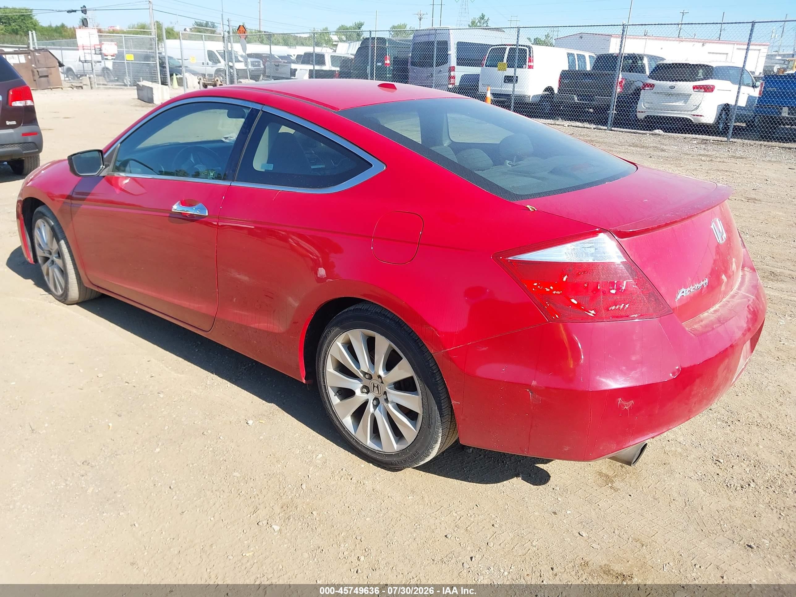 2009 Honda Accord 3.5 Ex-l Red vin: 1HGCS22859A011736