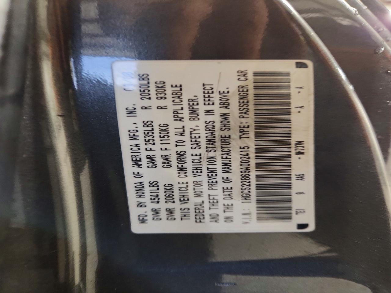 2009 Honda Accord Exl Gray vin: 1HGCS22869A002415