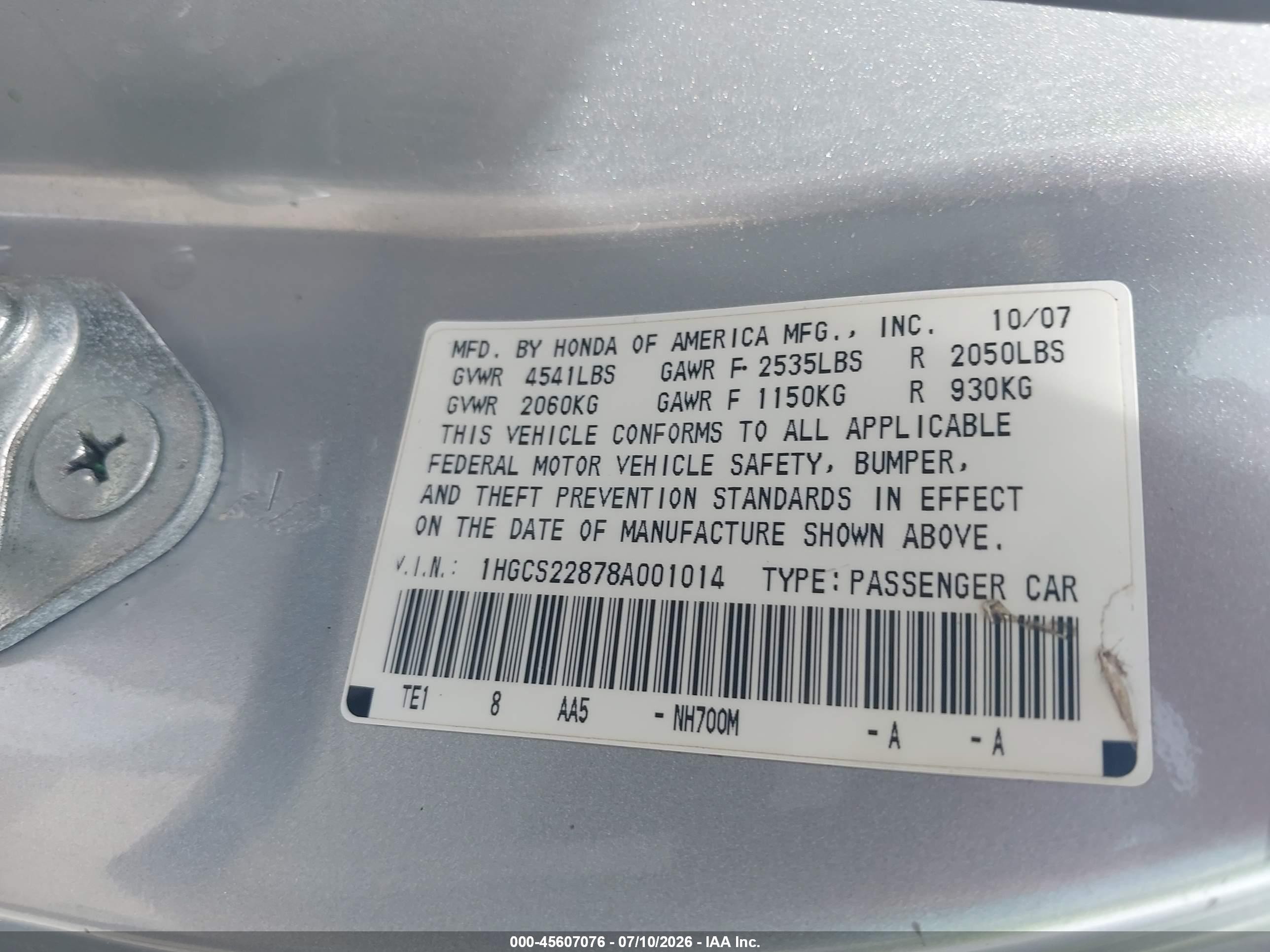 2008 Honda Accord 3.5 Ex-l Silver vin: 1HGCS22878A001014