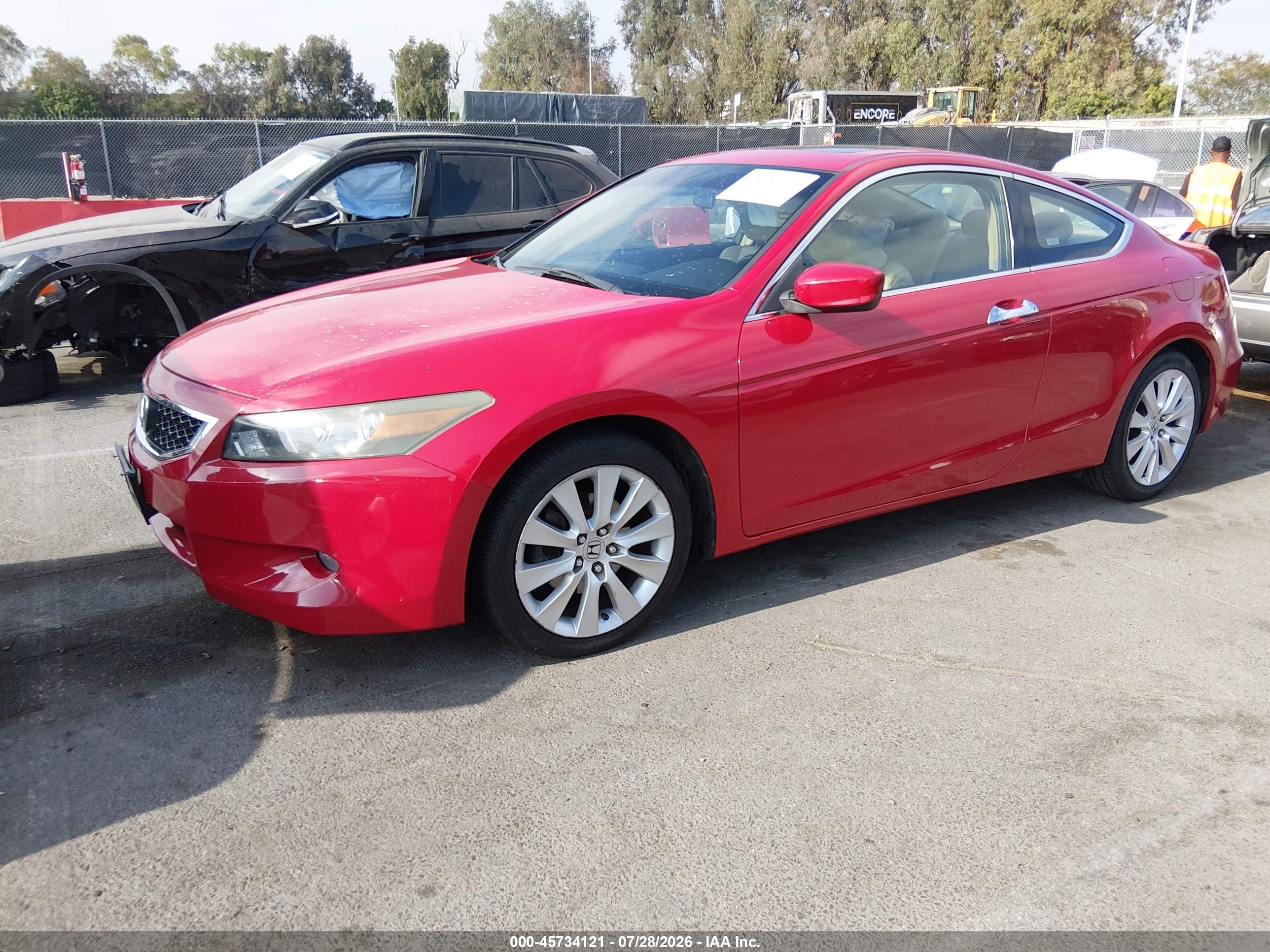2008 Honda Accord 3.5 Ex-l Red vin: 1HGCS22888A001863