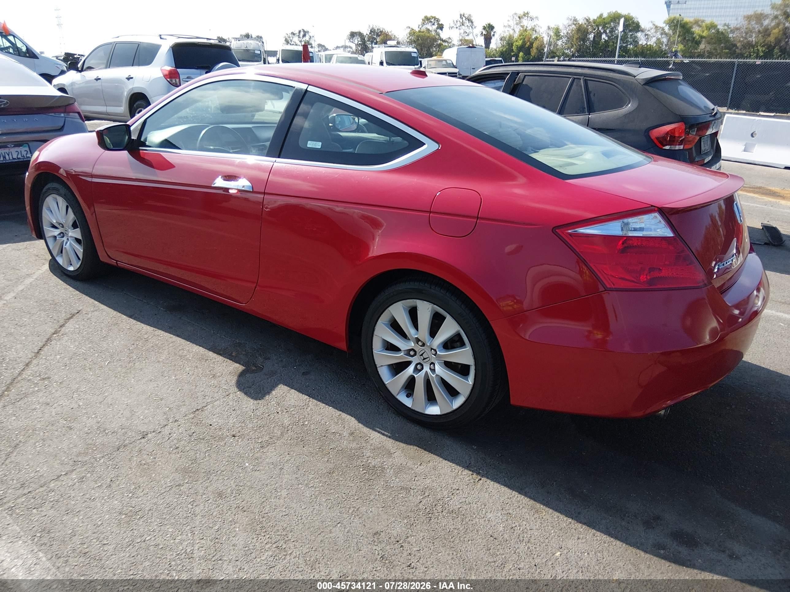 2008 Honda Accord 3.5 Ex-l Red vin: 1HGCS22888A001863