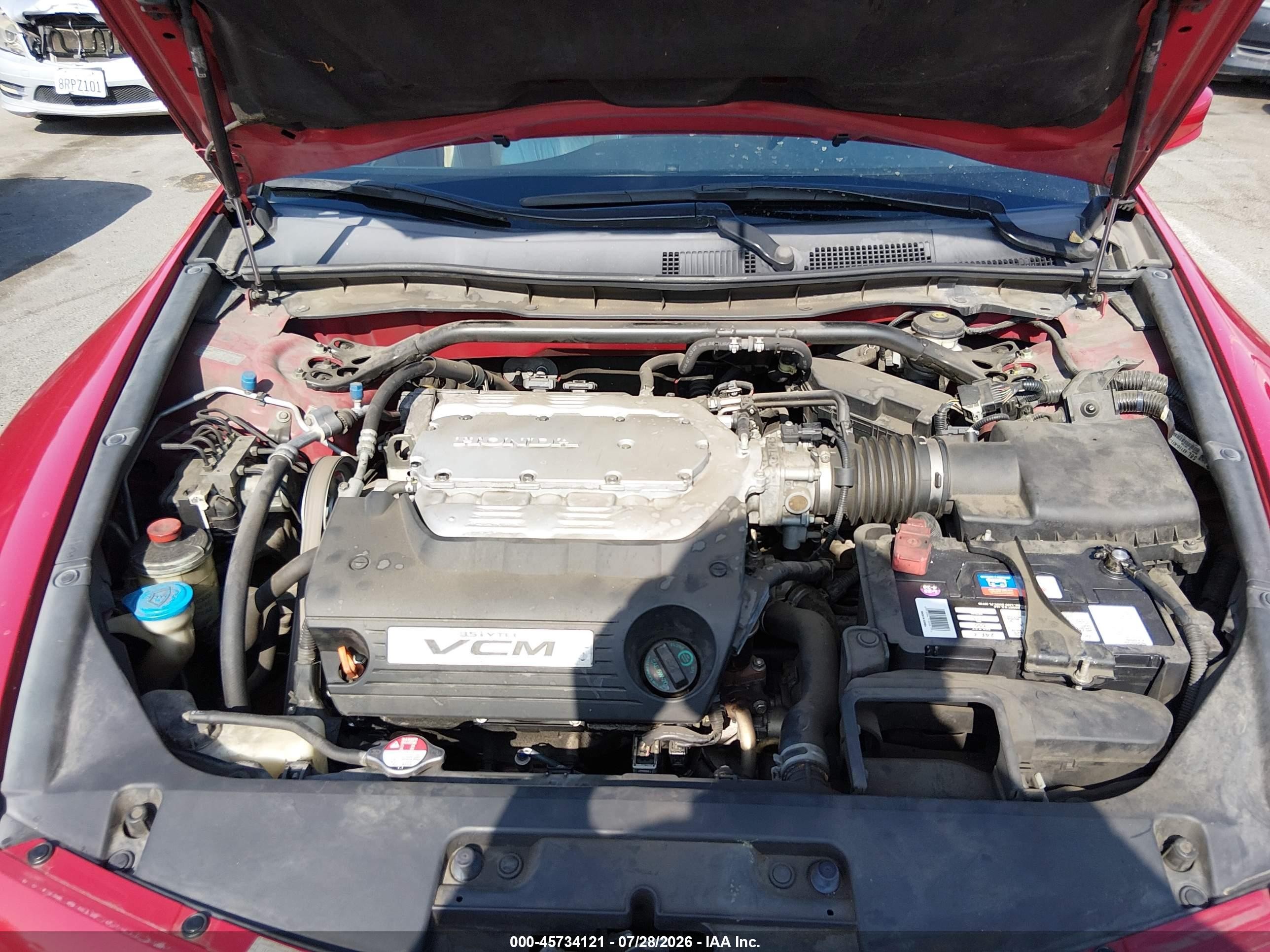 2008 Honda Accord 3.5 Ex-l Red vin: 1HGCS22888A001863