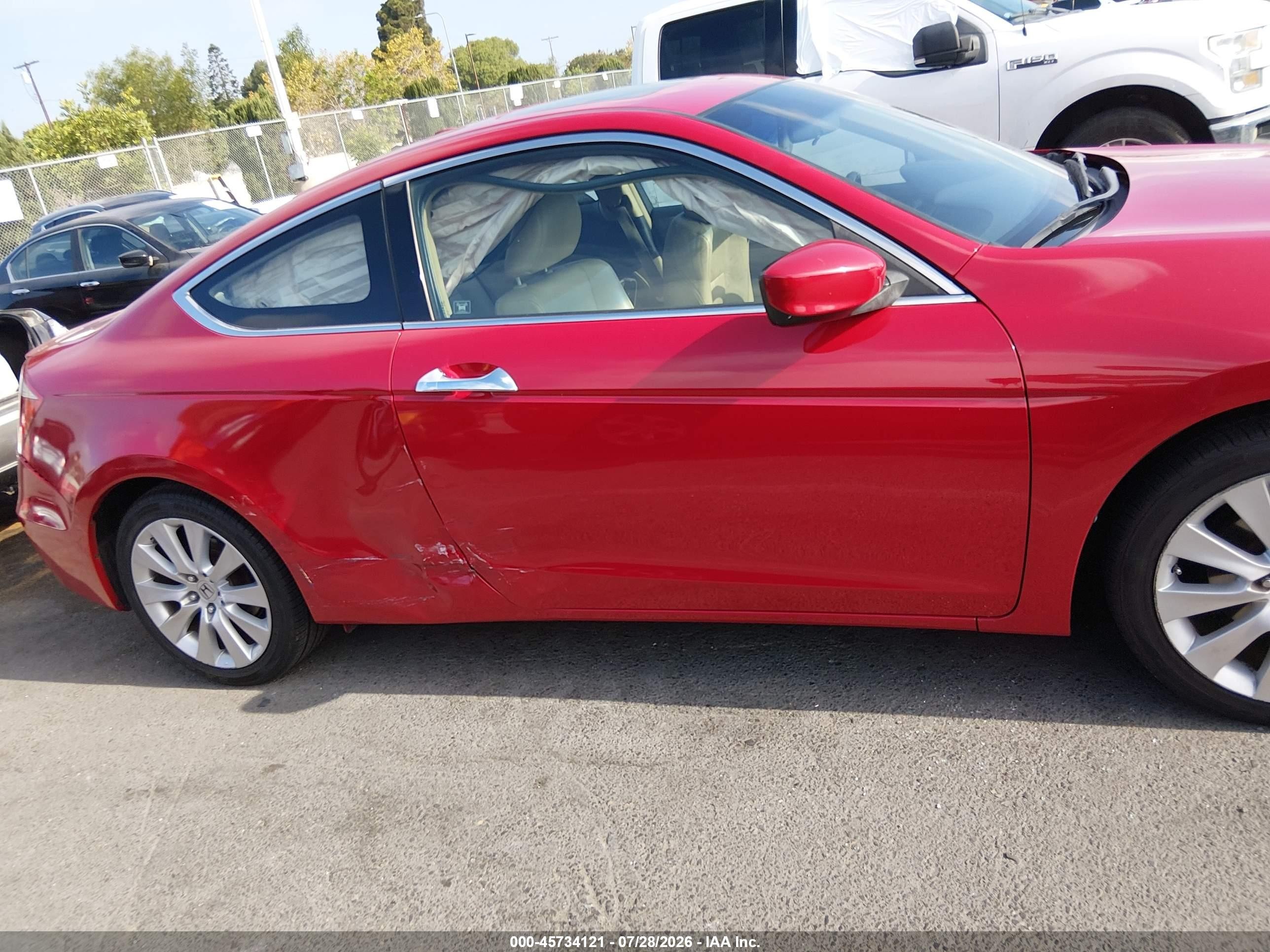 2008 Honda Accord 3.5 Ex-l Red vin: 1HGCS22888A001863