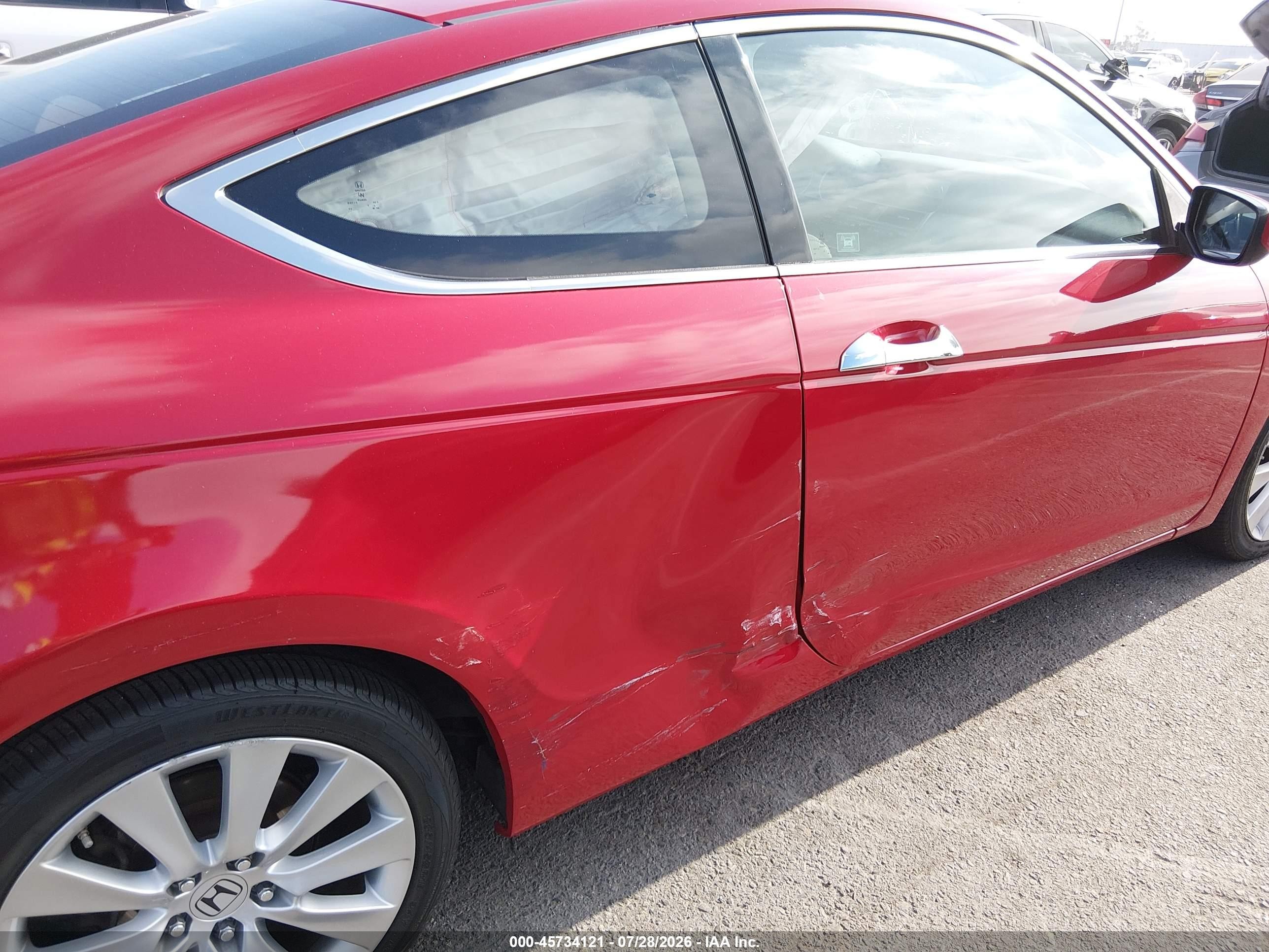 2008 Honda Accord 3.5 Ex-l Red vin: 1HGCS22888A001863