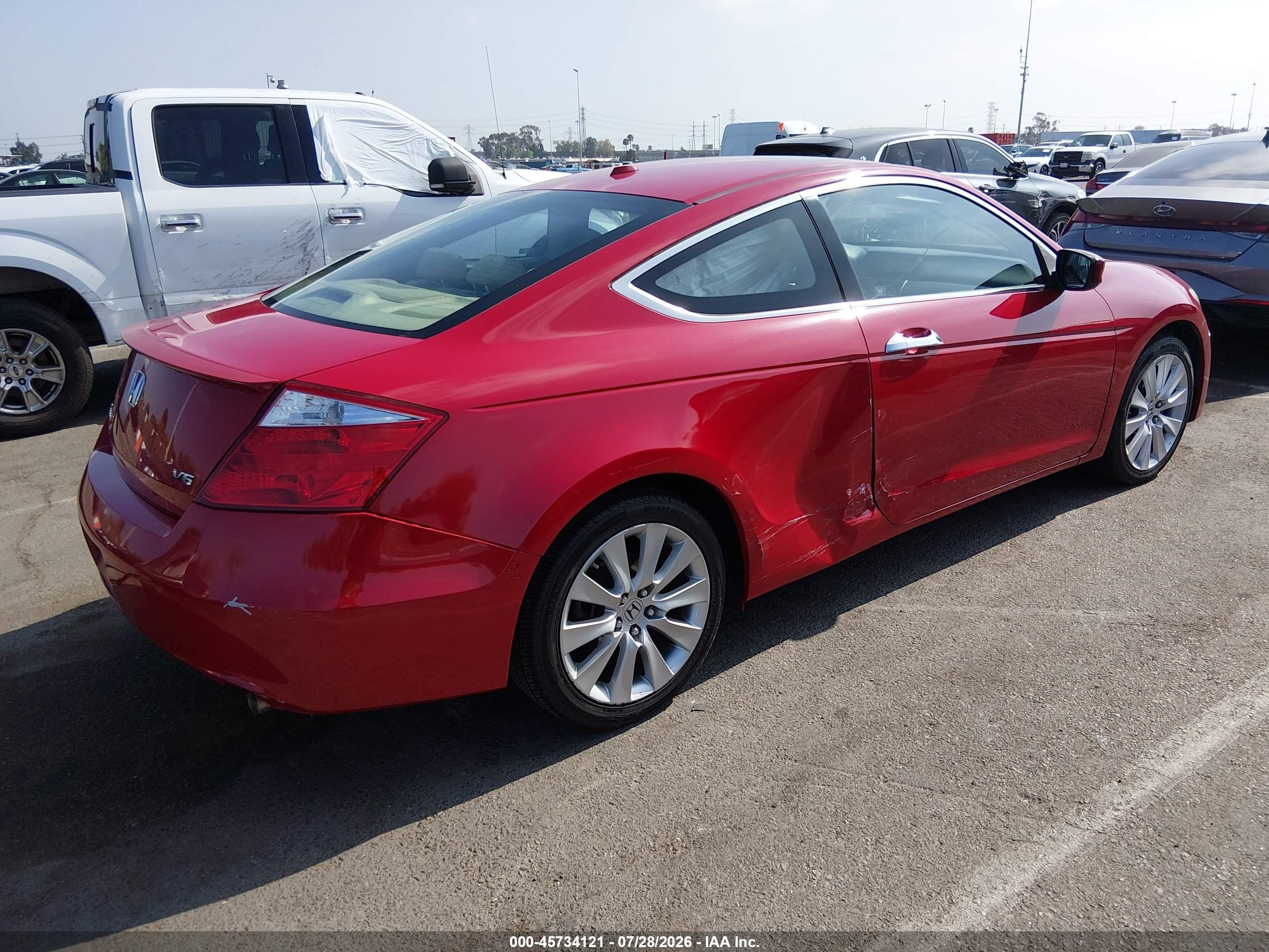 2008 Honda Accord 3.5 Ex-l Red vin: 1HGCS22888A001863