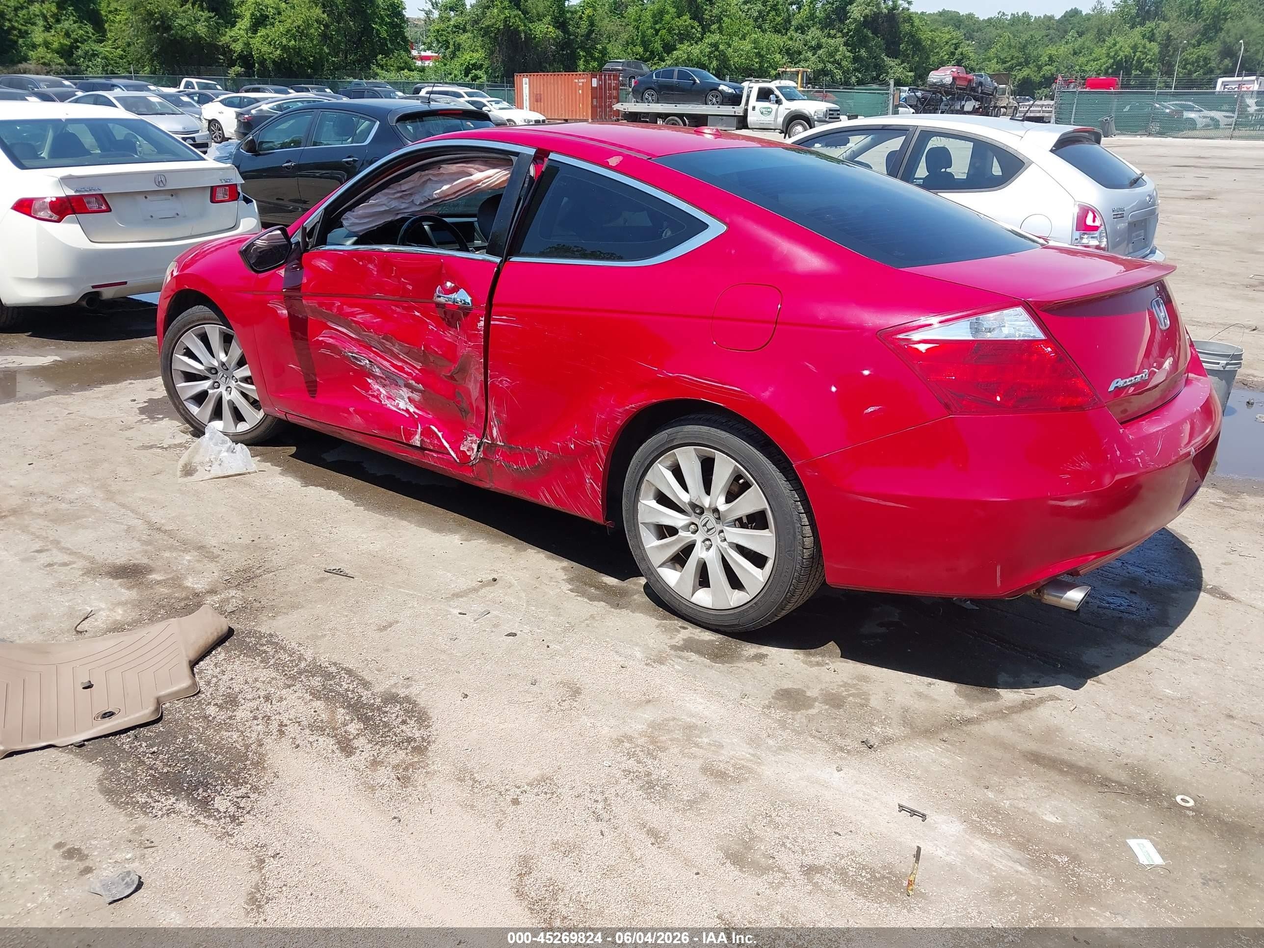 2009 Honda Accord 3.5 Ex-l Red vin: 1HGCS22899A005132