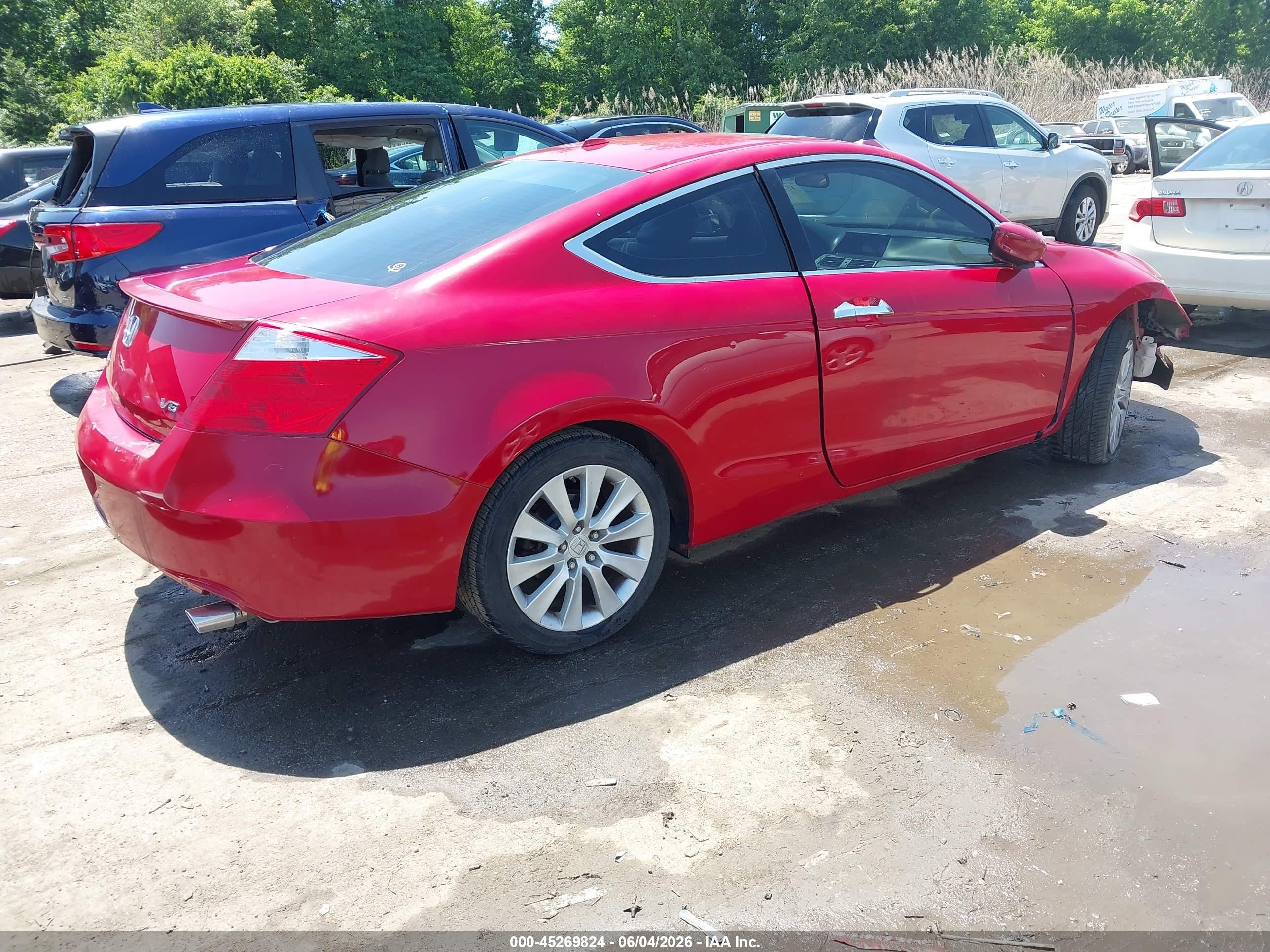 2009 Honda Accord 3.5 Ex-l Red vin: 1HGCS22899A005132