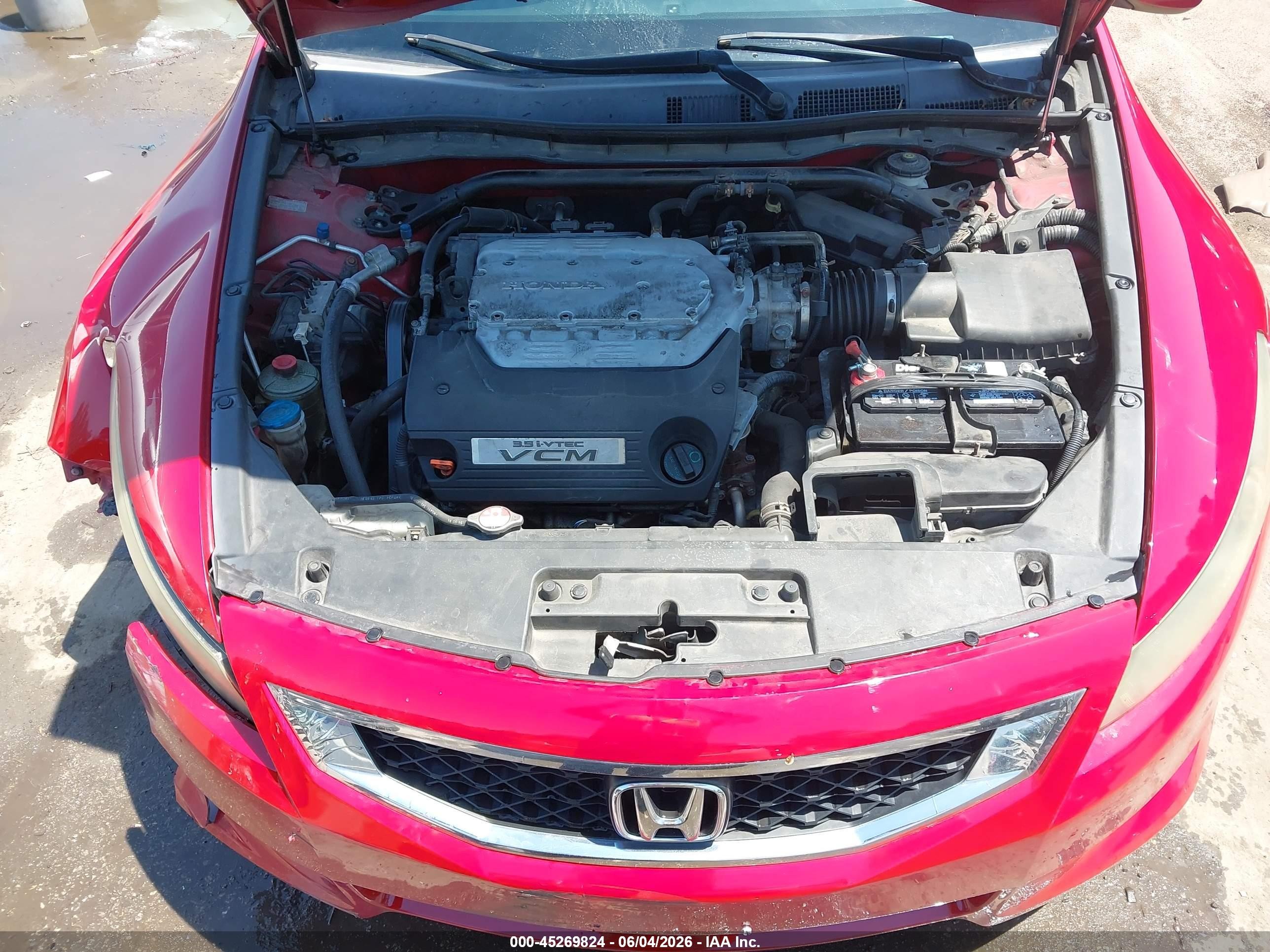 2009 Honda Accord 3.5 Ex-l Red vin: 1HGCS22899A005132