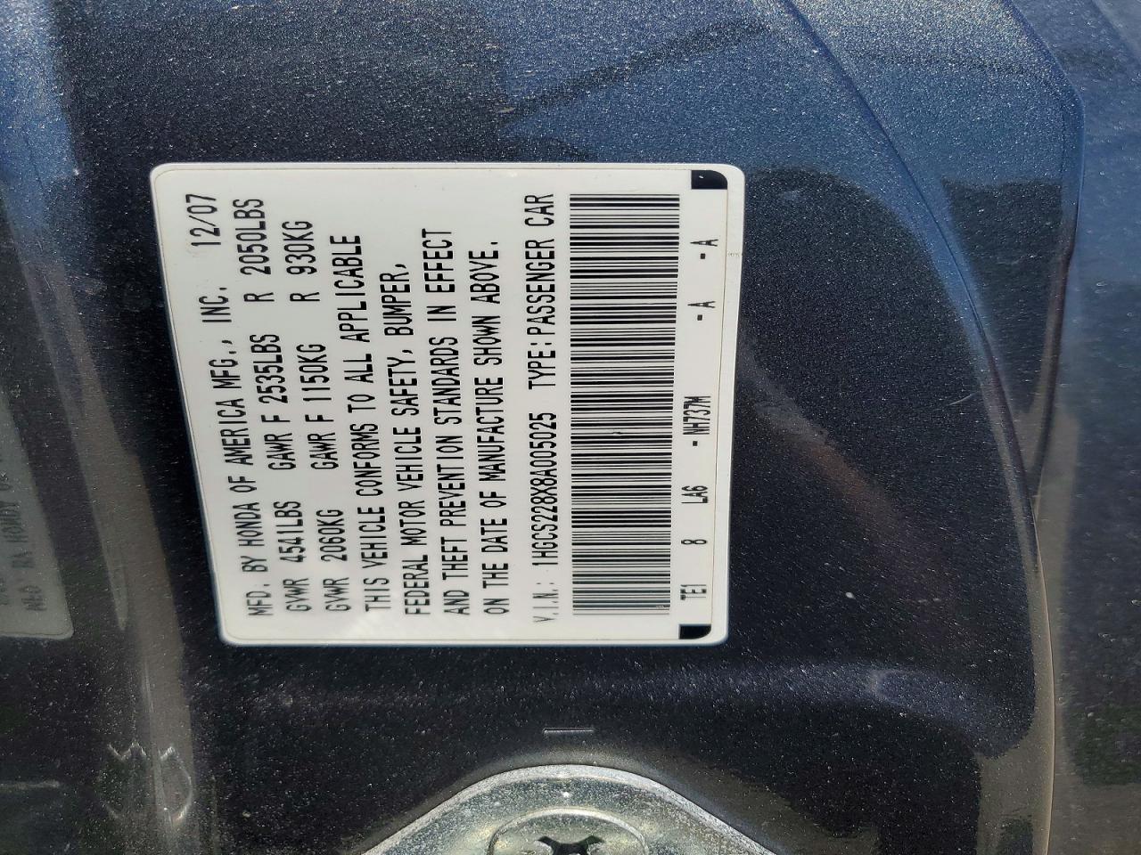2008 Honda Accord Exl Gray vin: 1HGCS228X8A005025