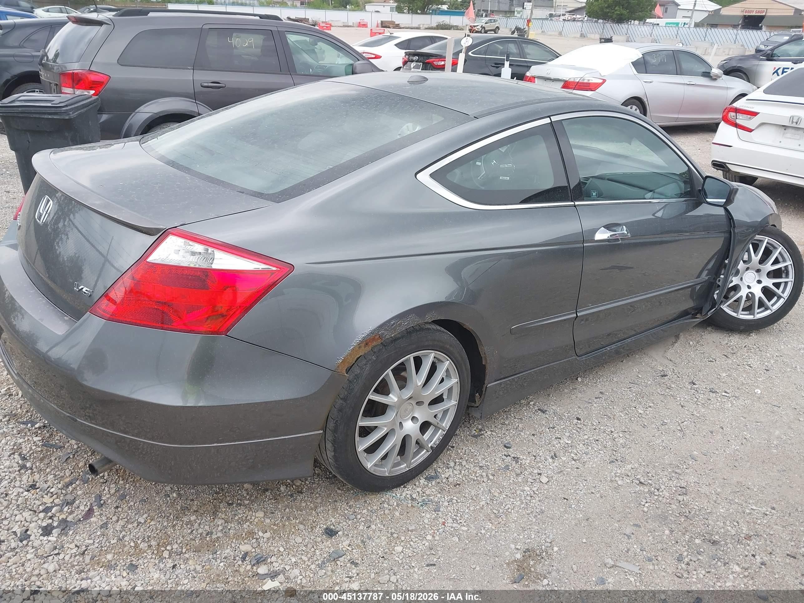 2008 Honda Accord 3.5 Ex-l Gray vin: 1HGCS228X8A013867