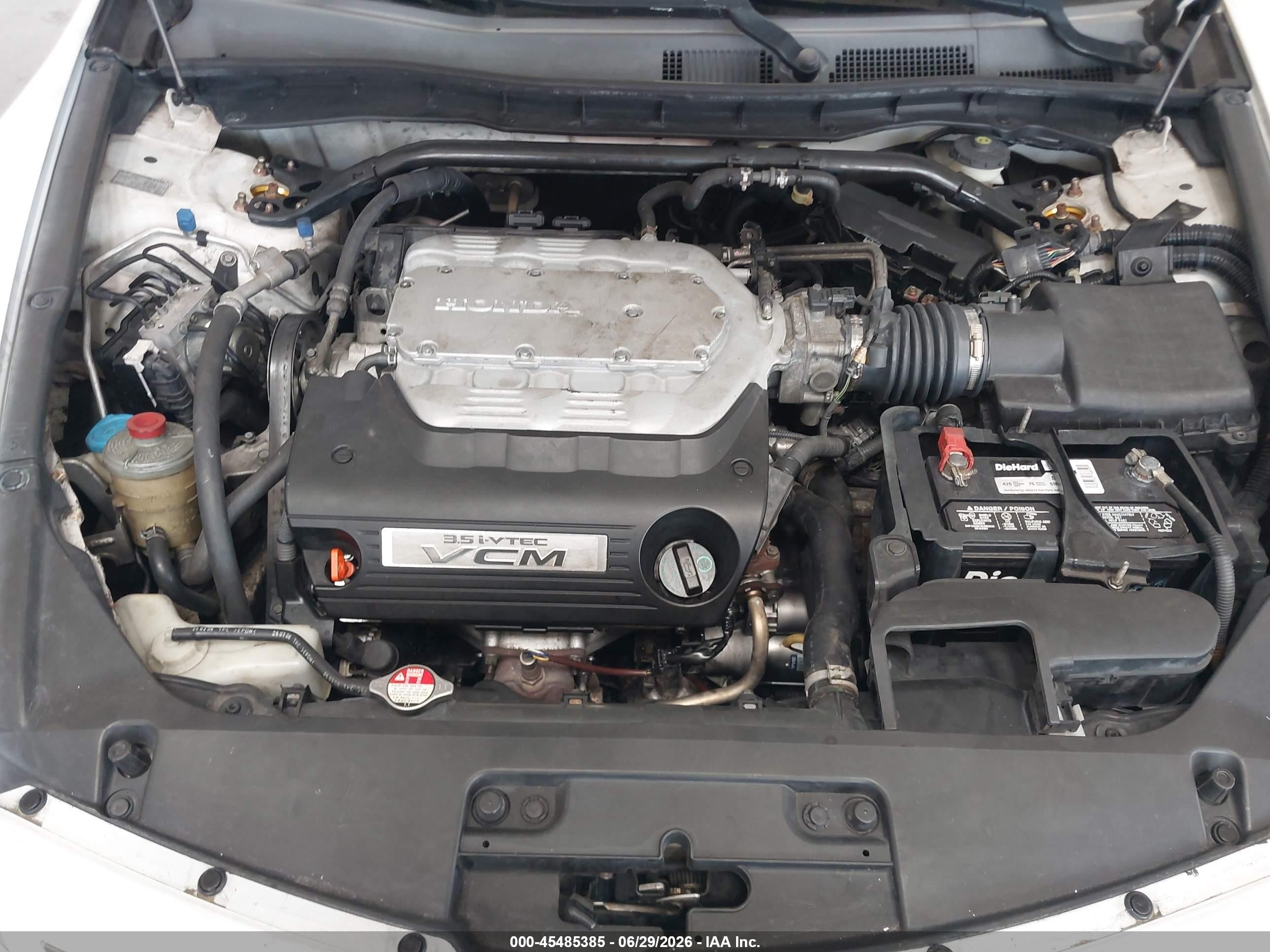 2008 Honda Accord 3.5 Ex-l White vin: 1HGCS228X8A016056