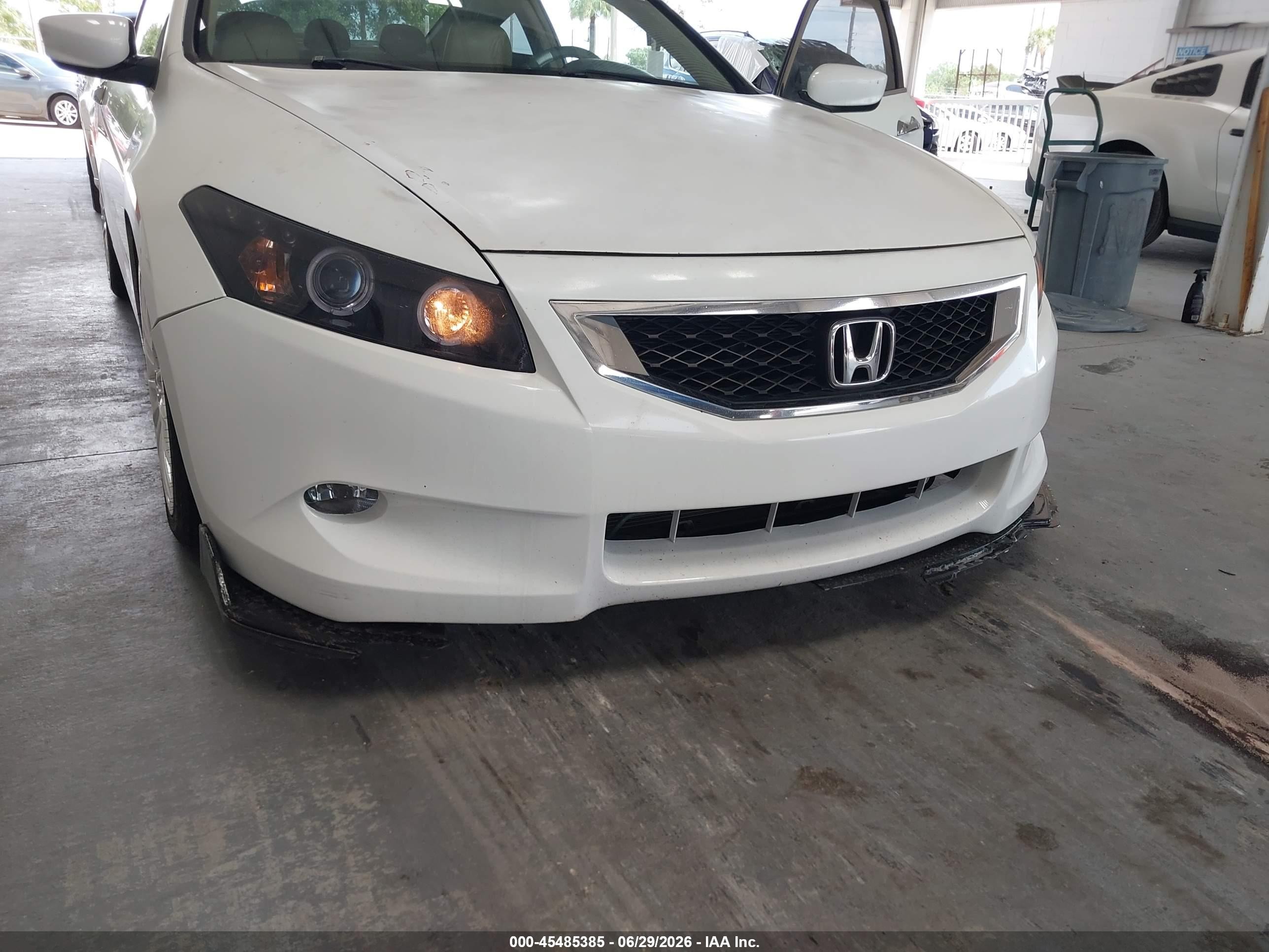 2008 Honda Accord 3.5 Ex-l White vin: 1HGCS228X8A016056